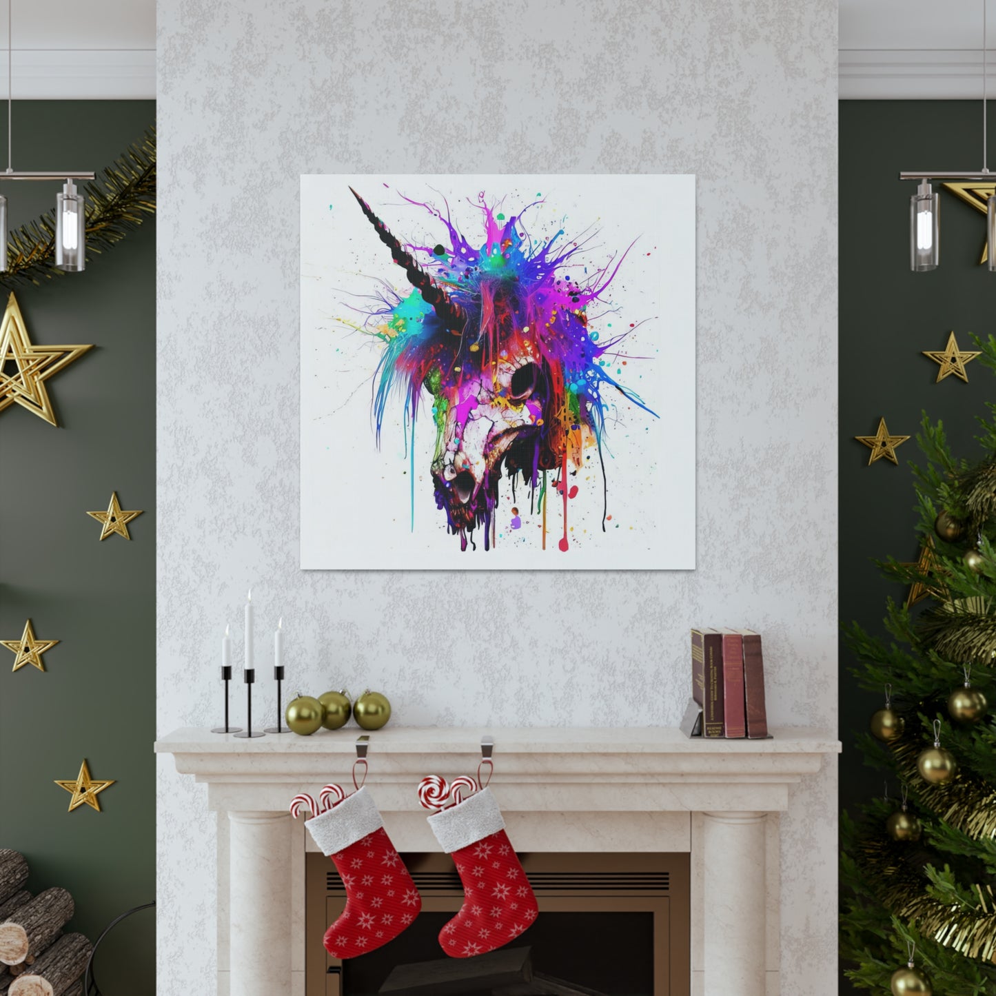 Unicorn Skull - Canvas Wall Art