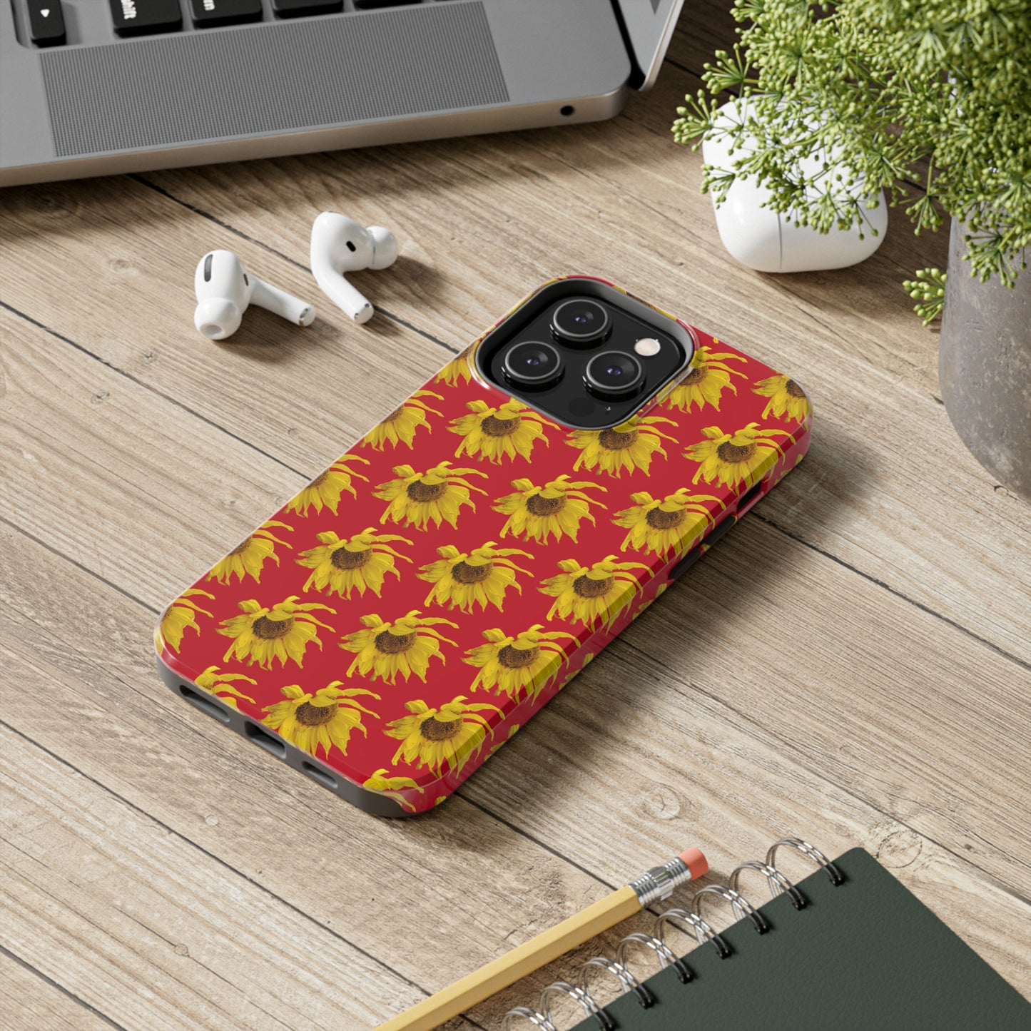 Fall Sunflower Red Tough Phone Case