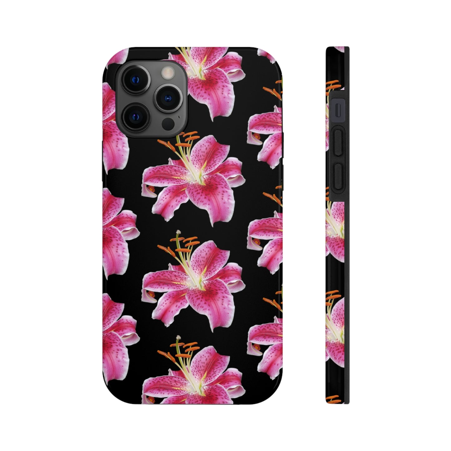 Stargazer Lily Black Tough Phone Case