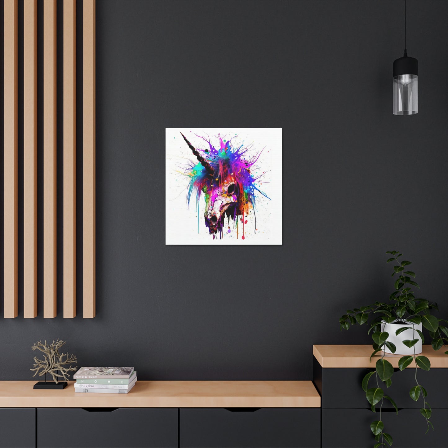 Unicorn Skull - Canvas Wall Art