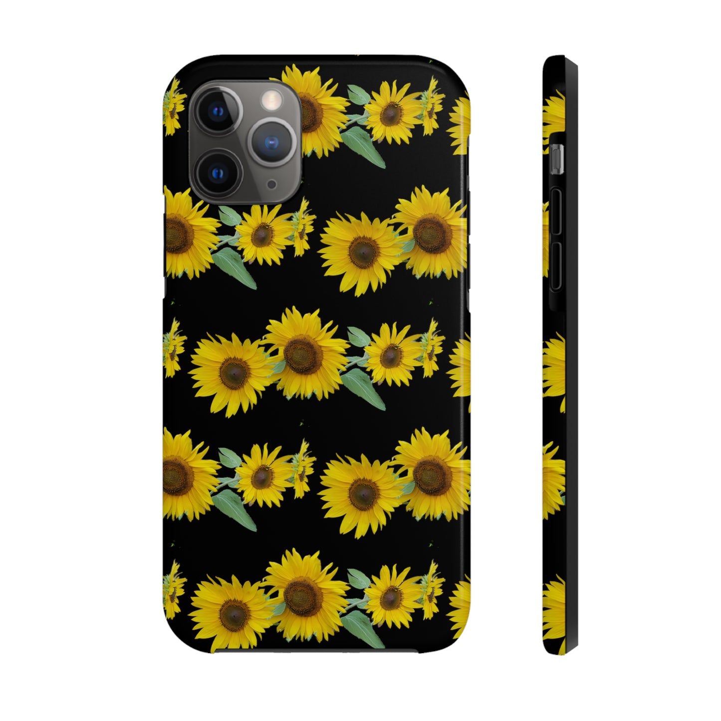 Sunflower Cluster Black Tough Phone Case