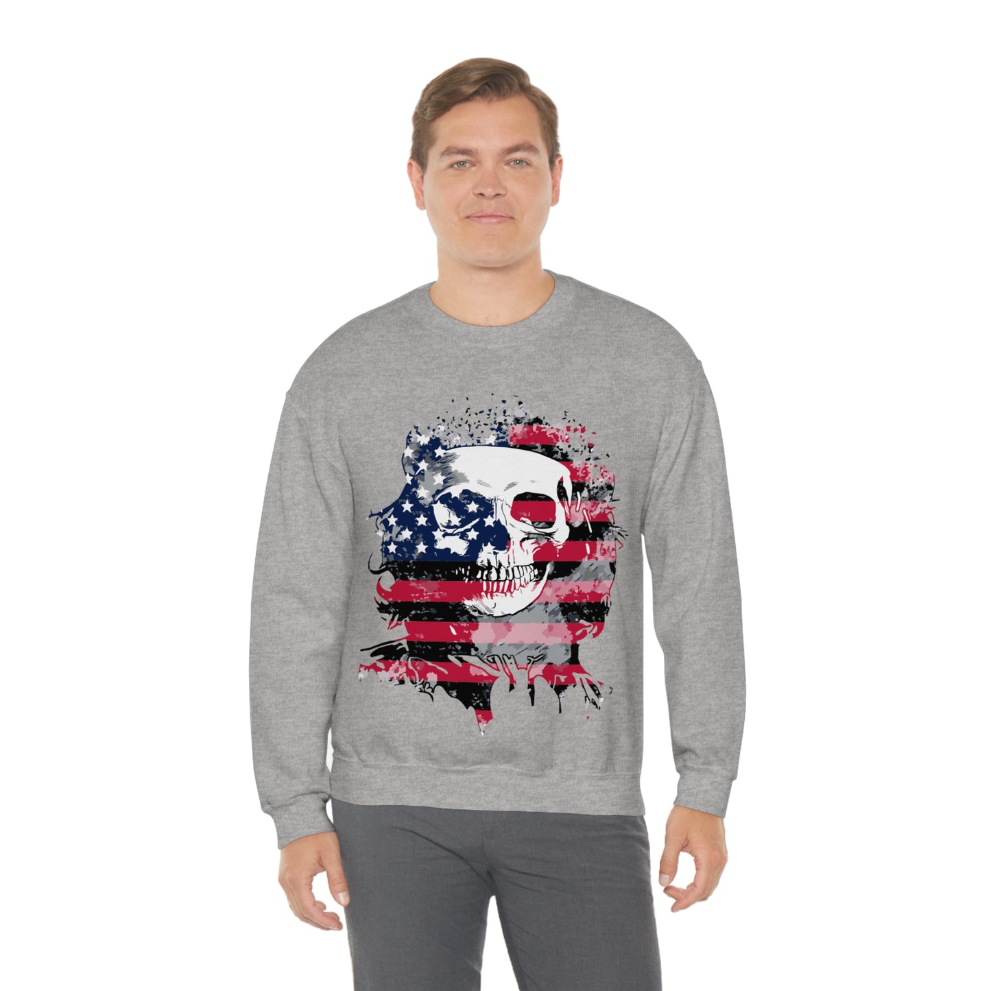 Skull and Flag Unisex Heavy Blend™ Crewneck Sweatshirt