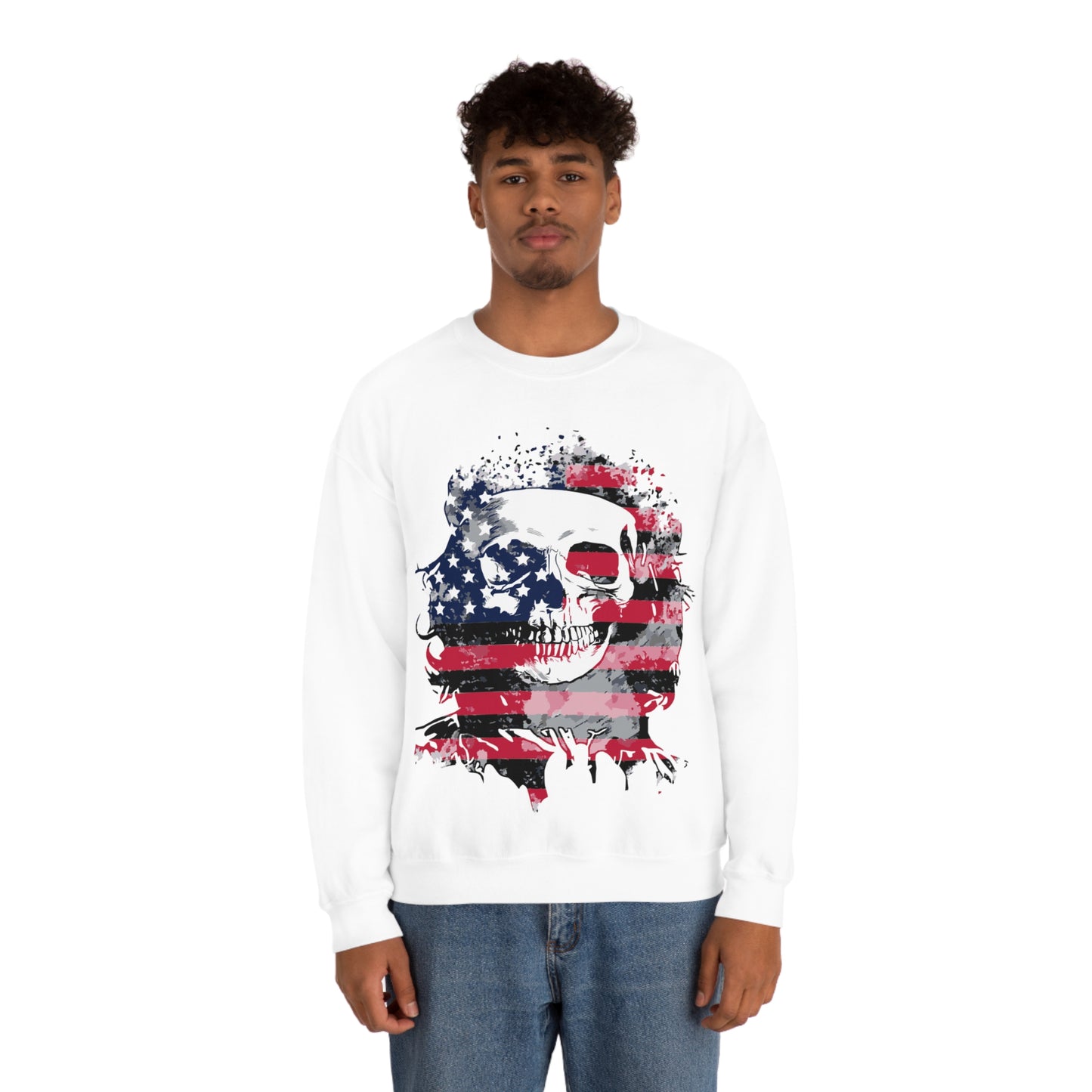 Skull and Flag Unisex Heavy Blend™ Crewneck Sweatshirt