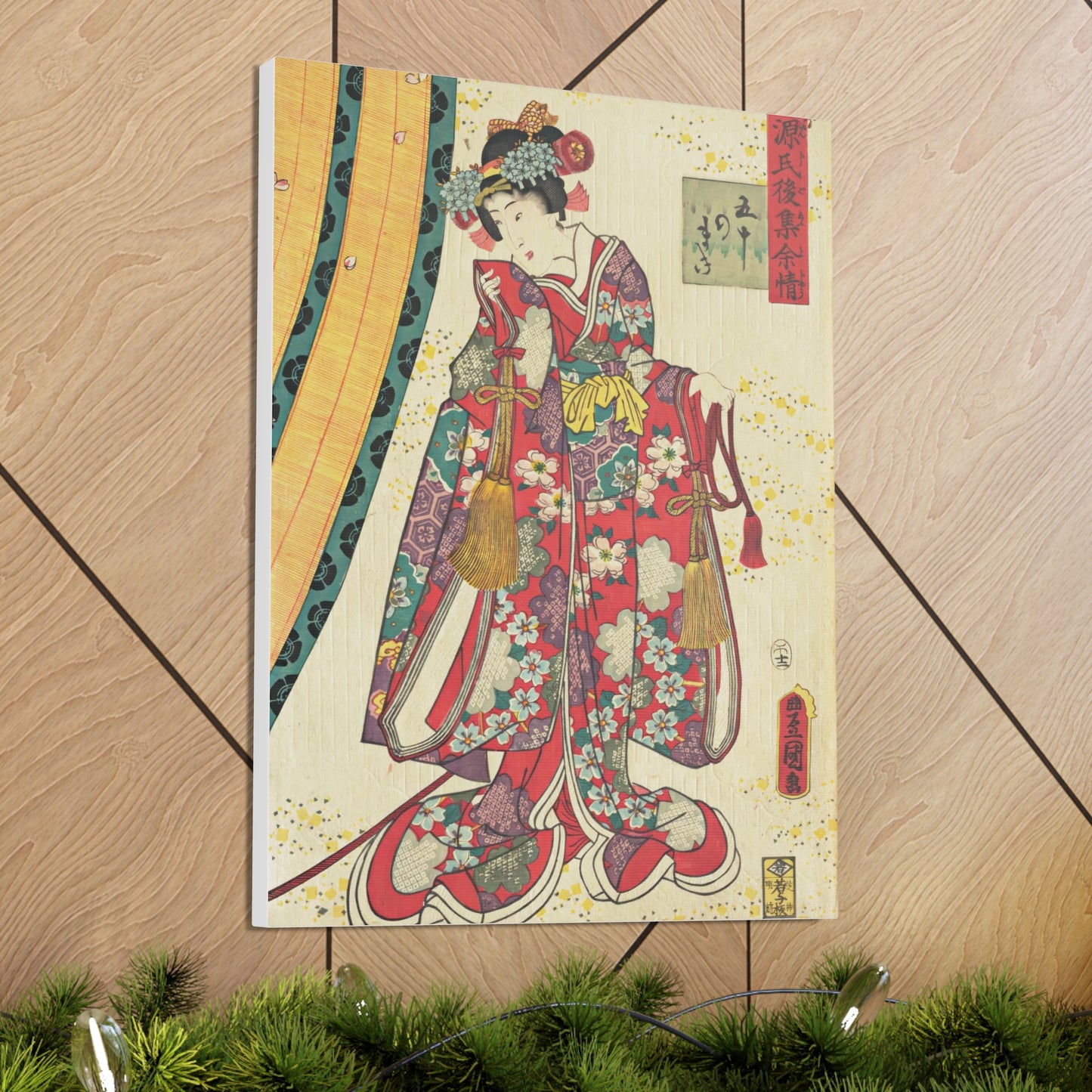 Utagawa Kunisada - Parody of the Third Princess and Kashiwagi Wall Art