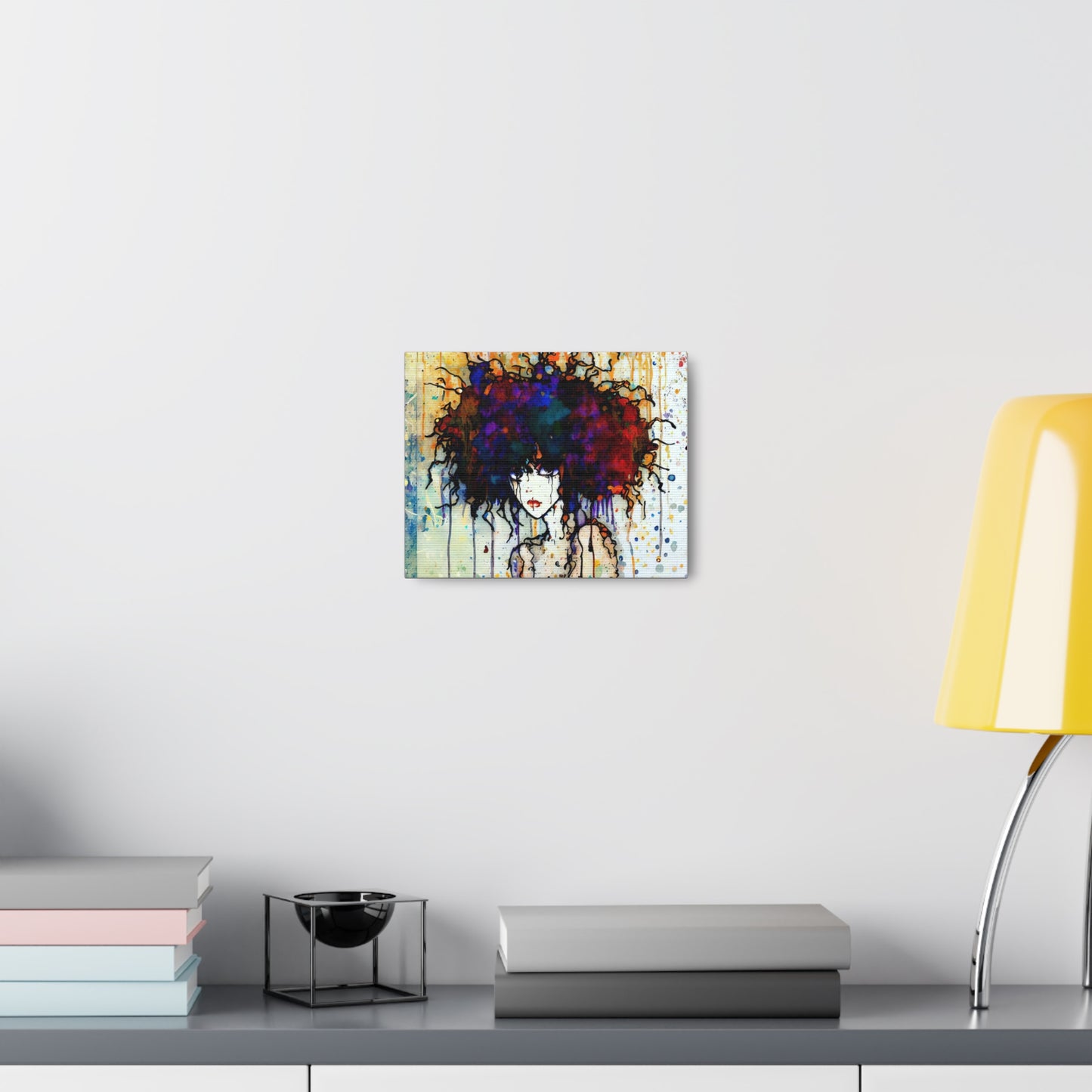 Girl with Big Hair  - Canvas Wall Art