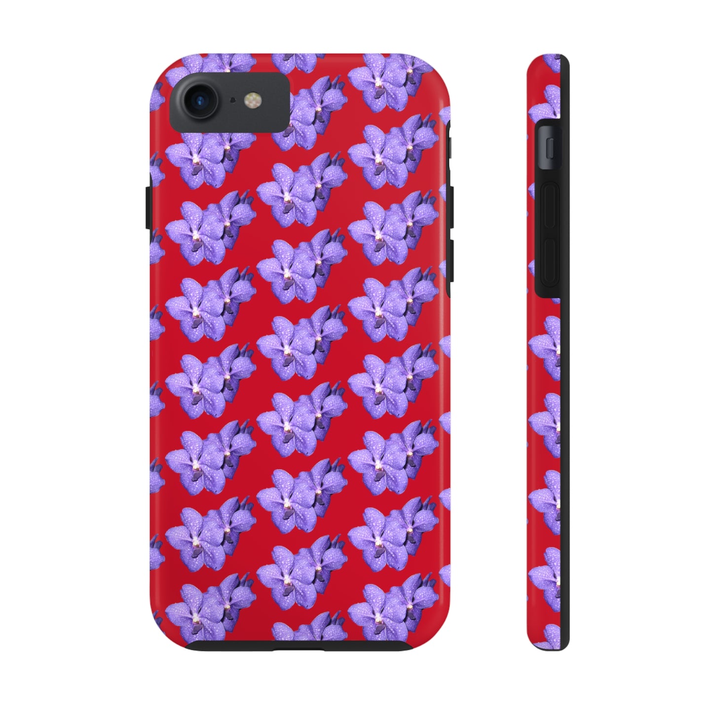 Blue Orchid Red Tough Phone Case