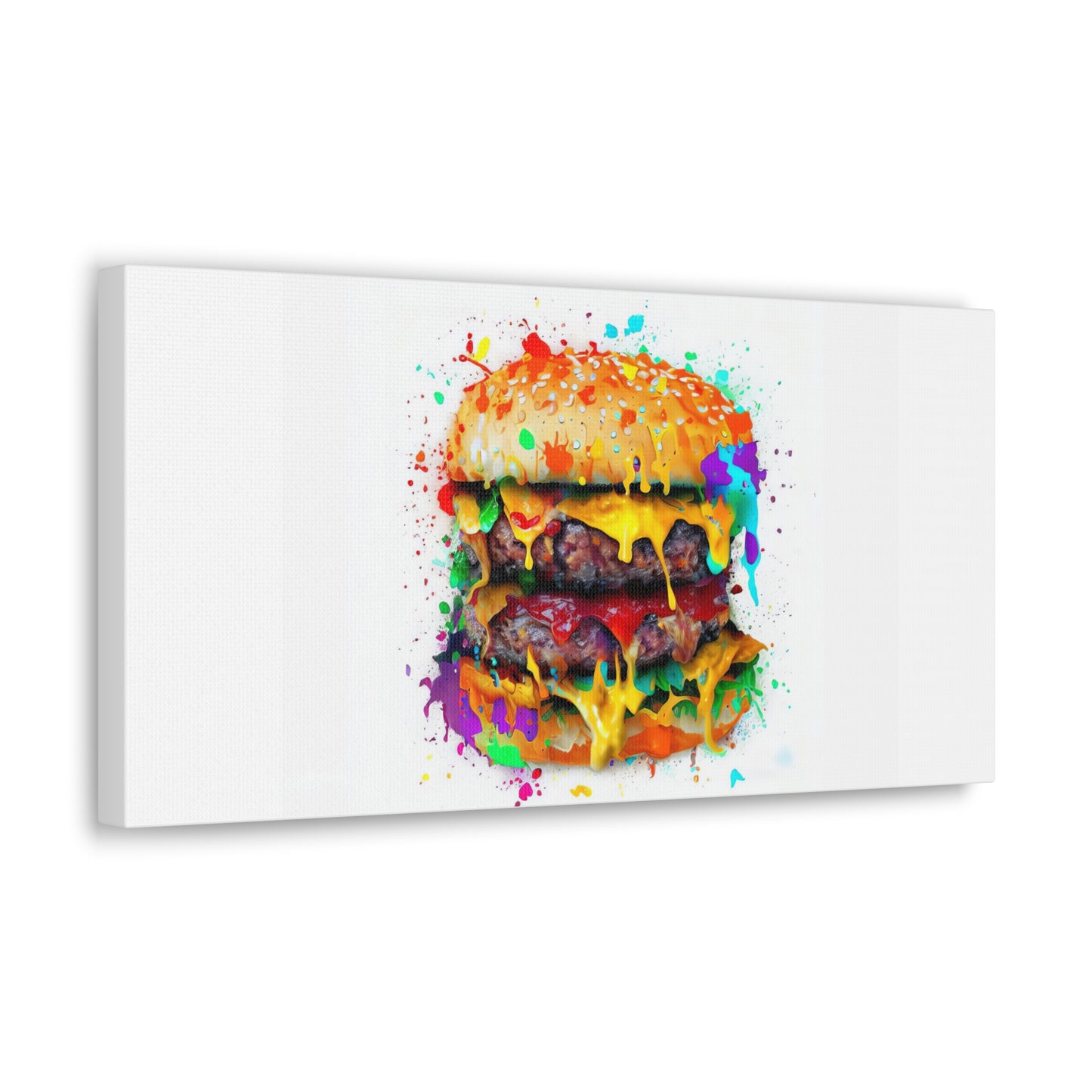 Double Cheese Burger  - Canvas Wall Art