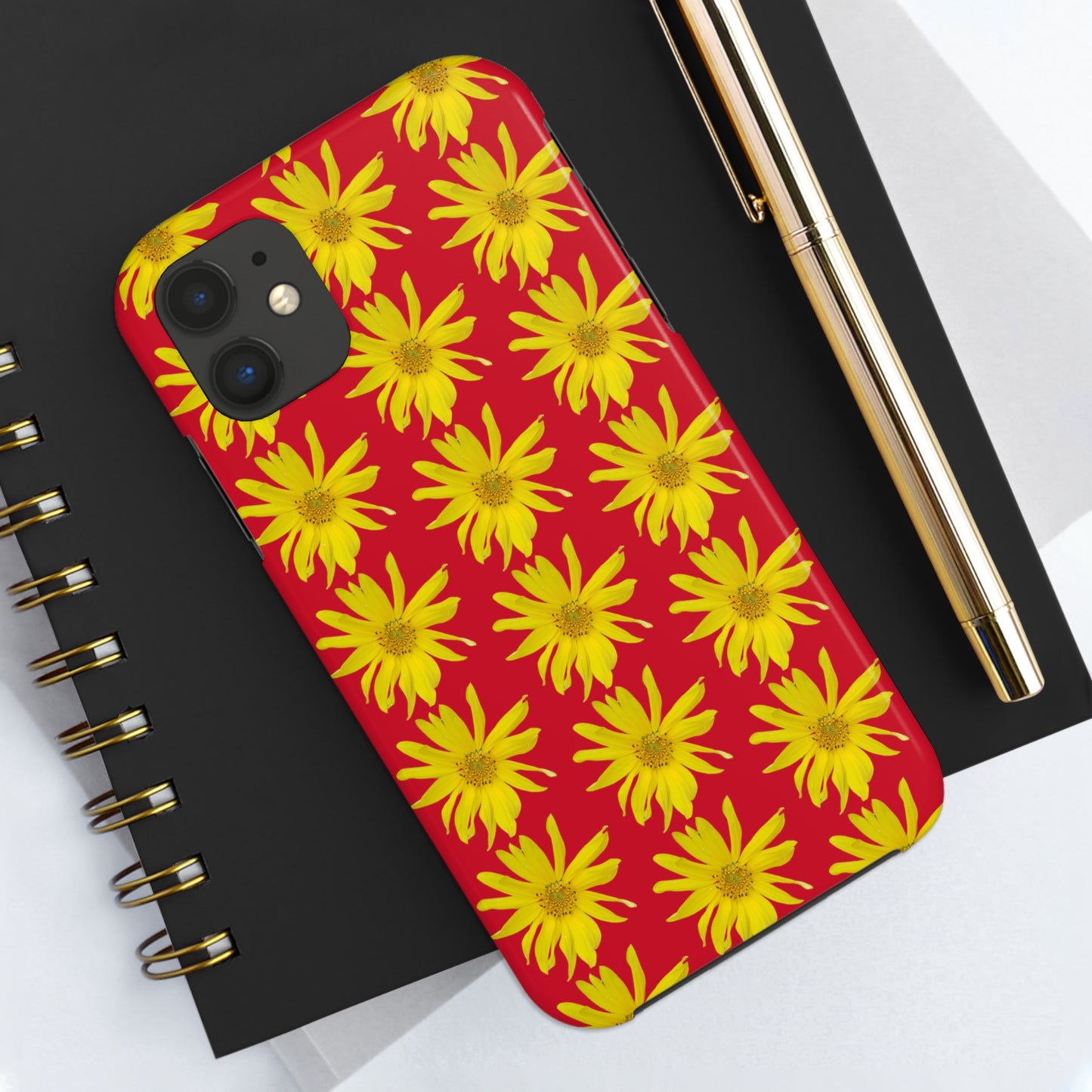 Wild Sunflower Red Tough Phone Case