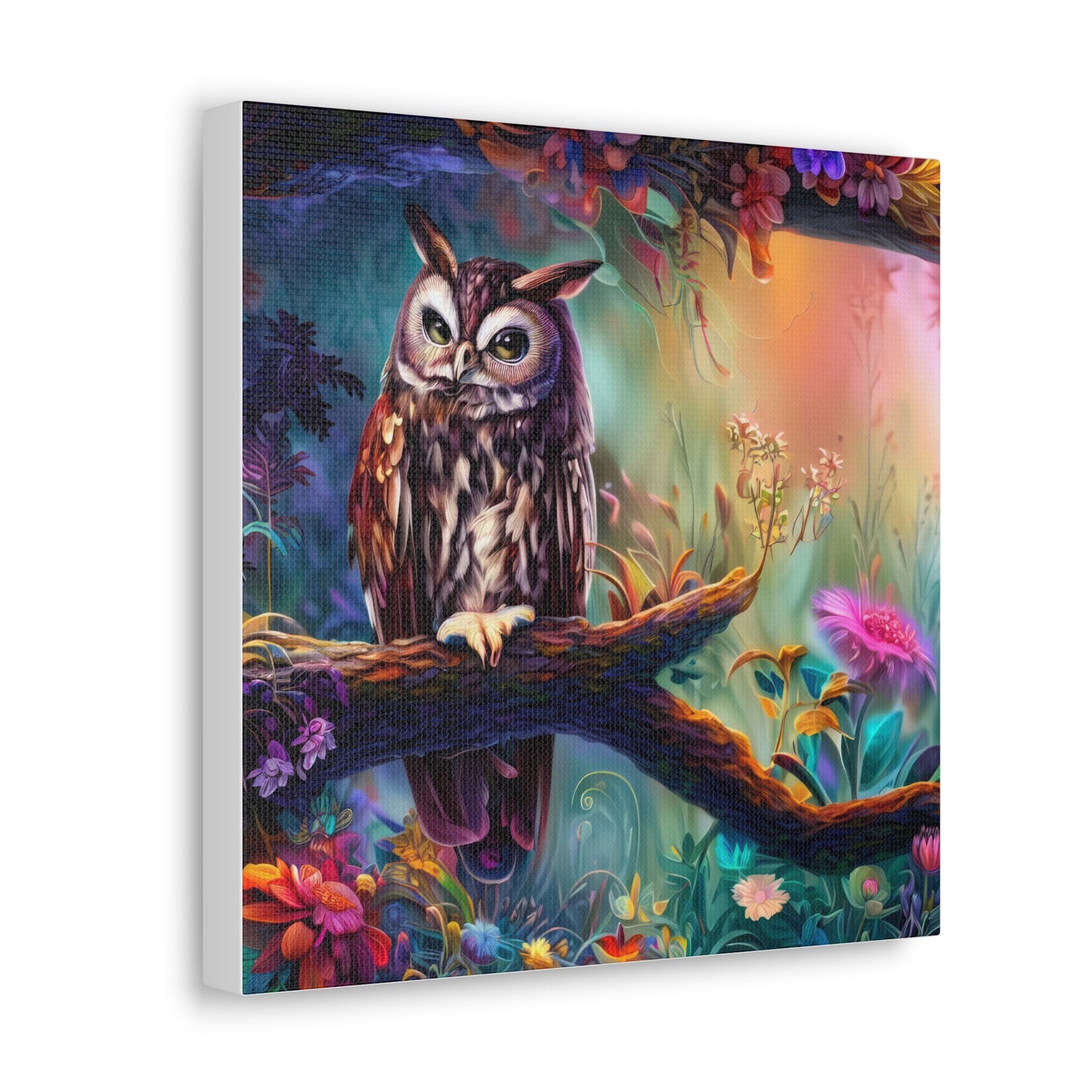 North Dakota Owl - Canvas Wall Art