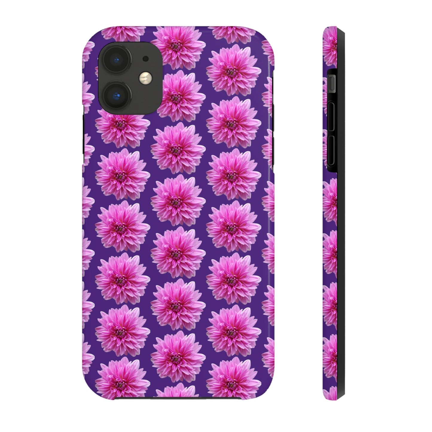 Pink Dahlia Purple Tough Phone Case