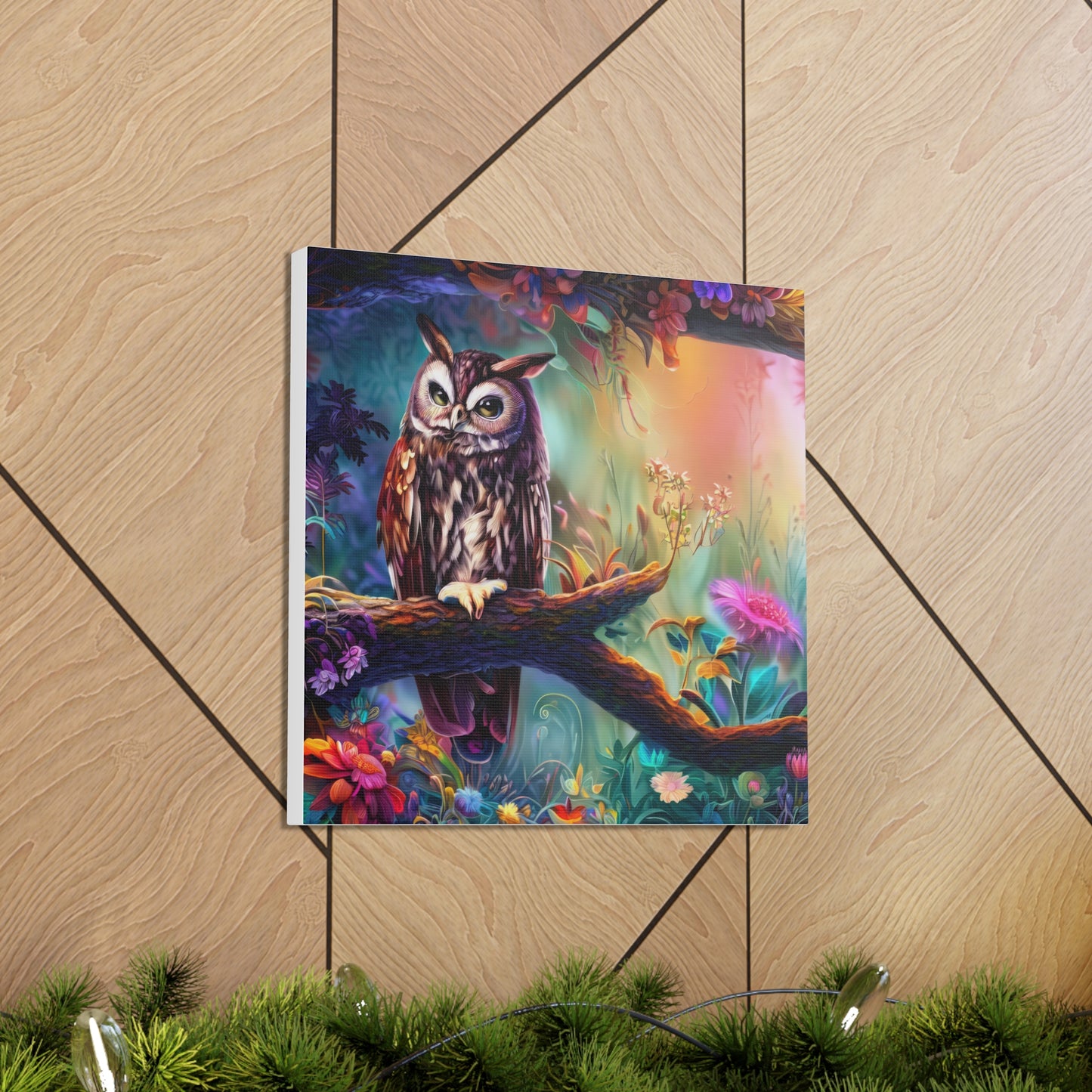 North Dakota Owl - Canvas Wall Art