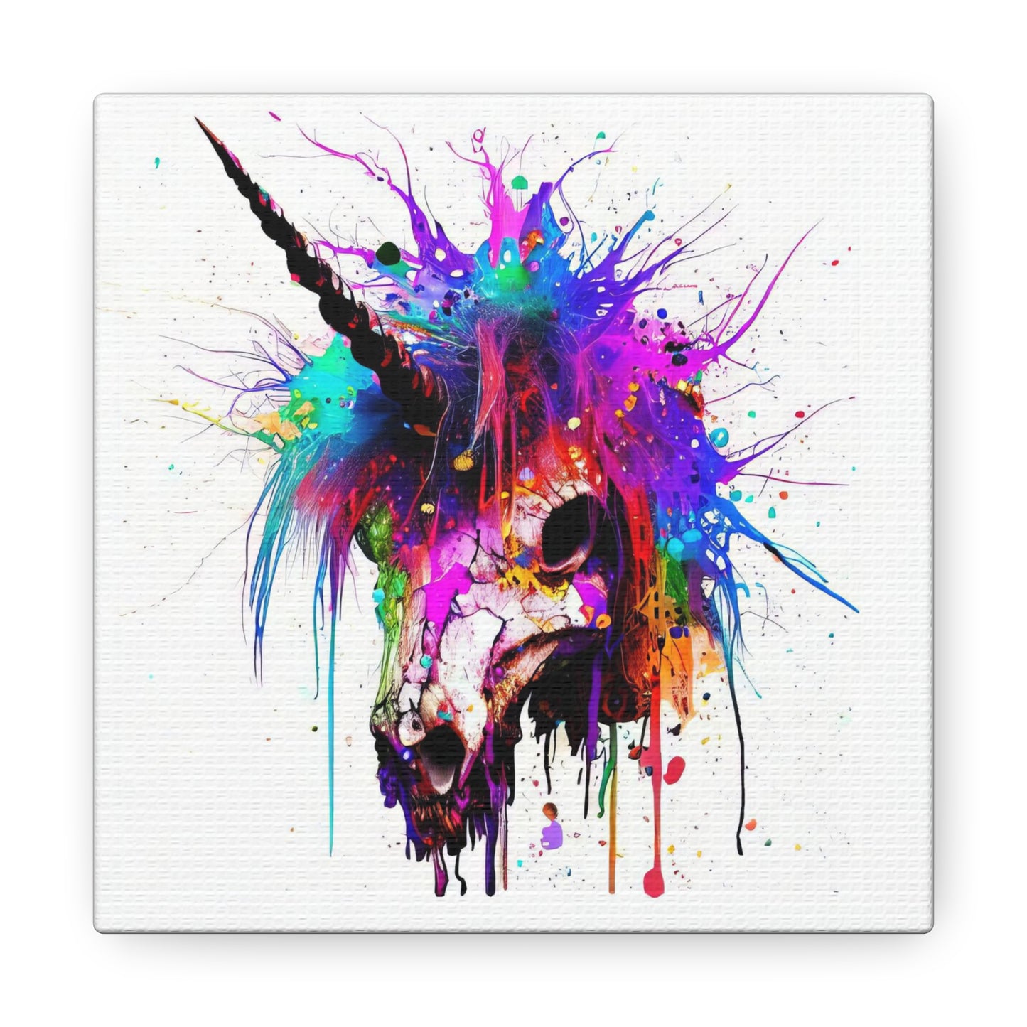 Unicorn Skull - Canvas Wall Art