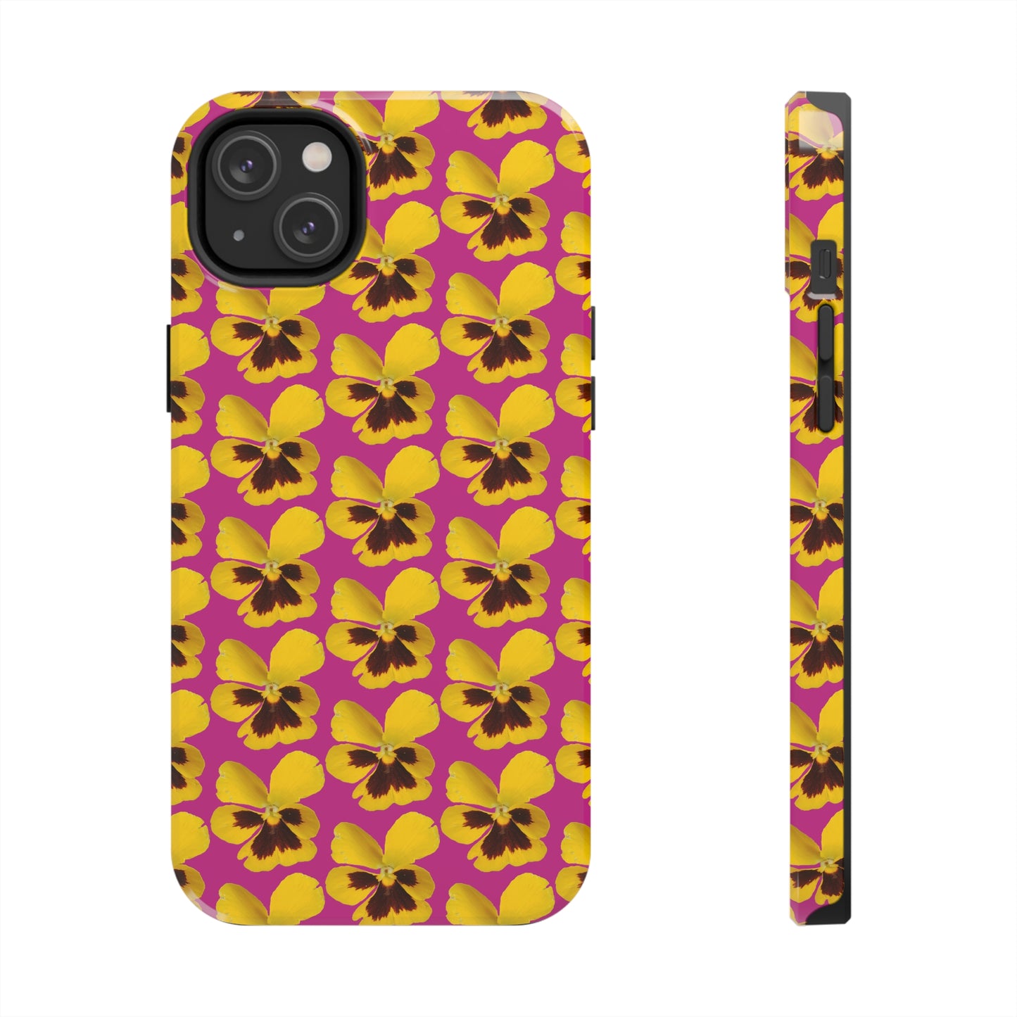 Yellow Pansy Pink Tough Phone Case