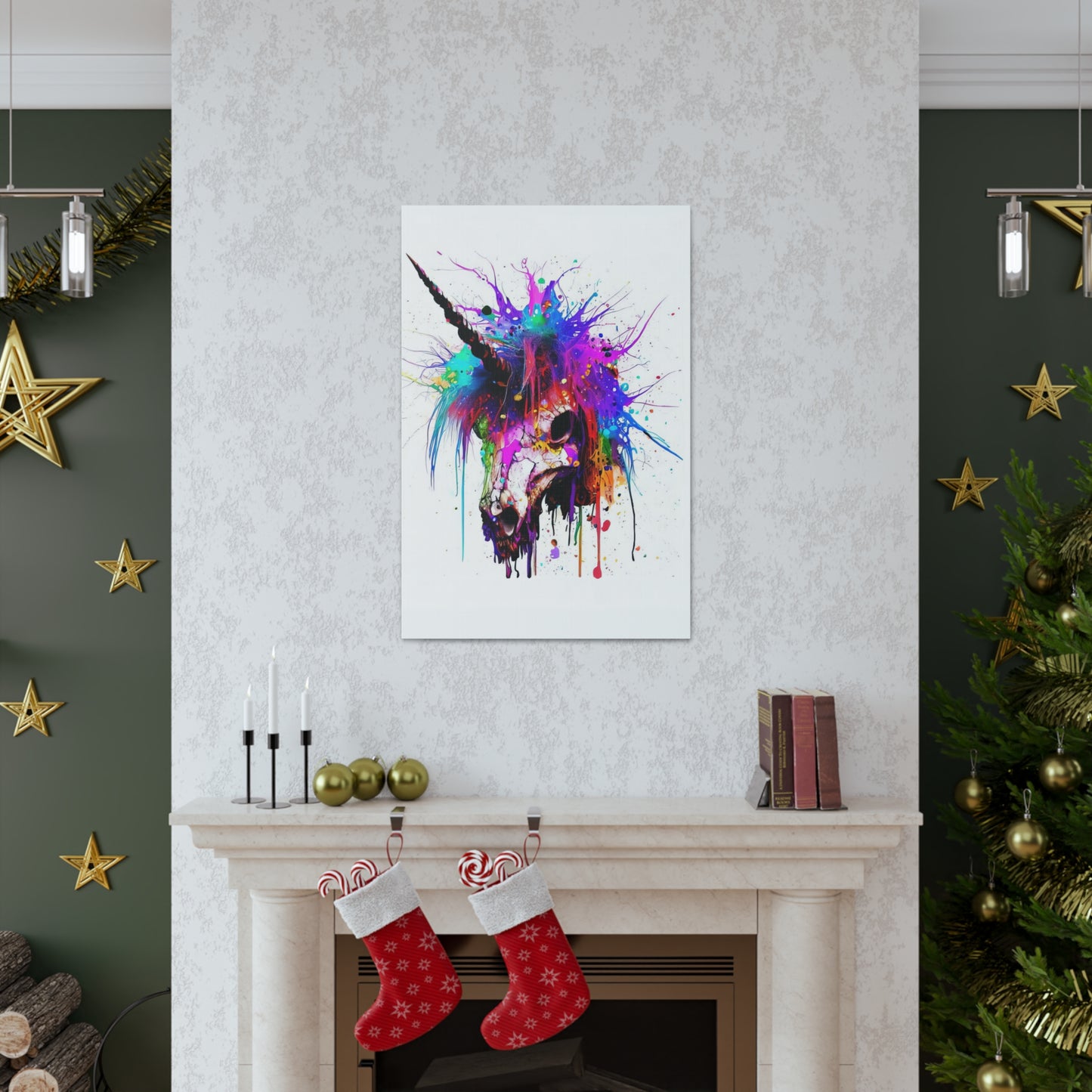 Unicorn Skull - Canvas Wall Art