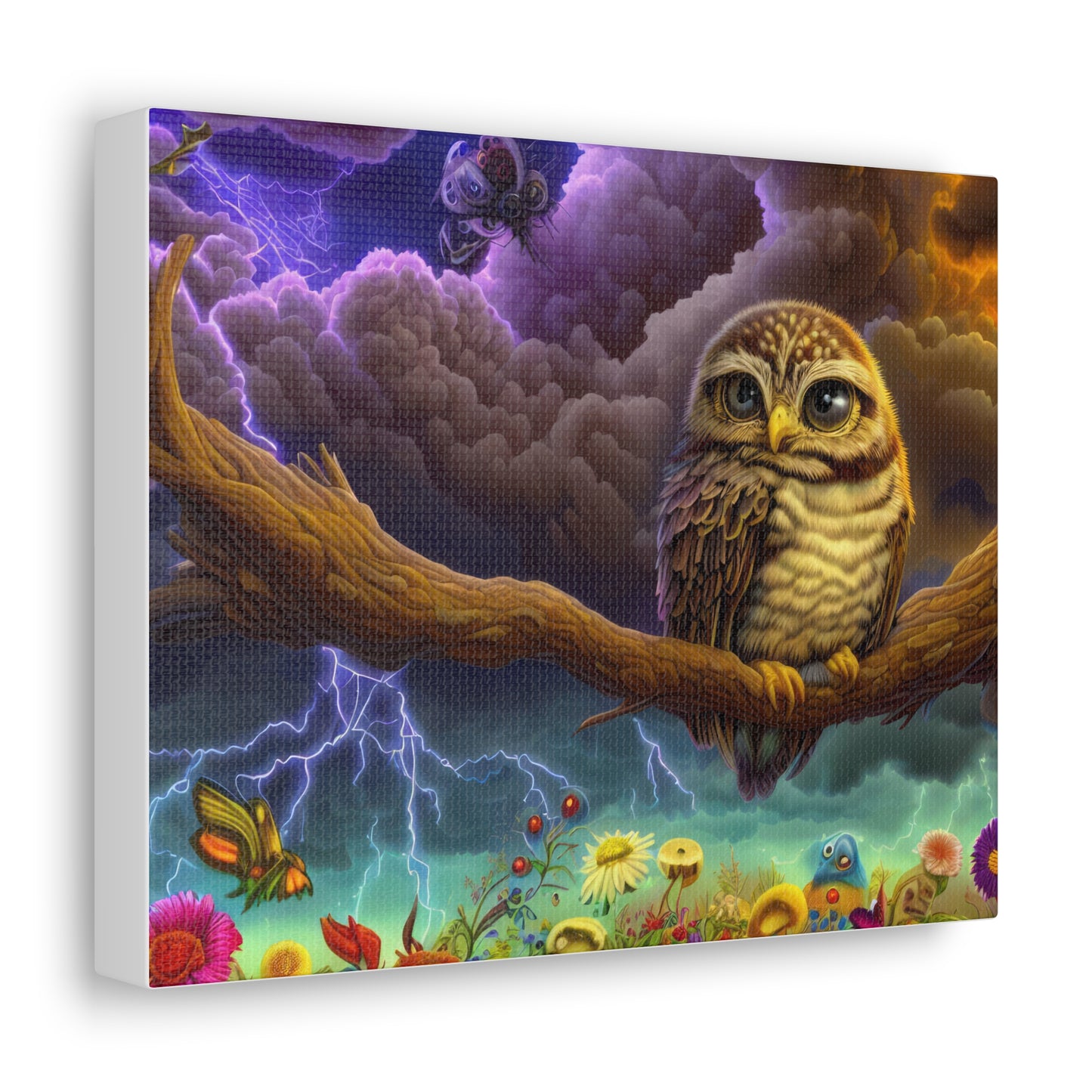 West Virginia Owl - Canvas Wall Art