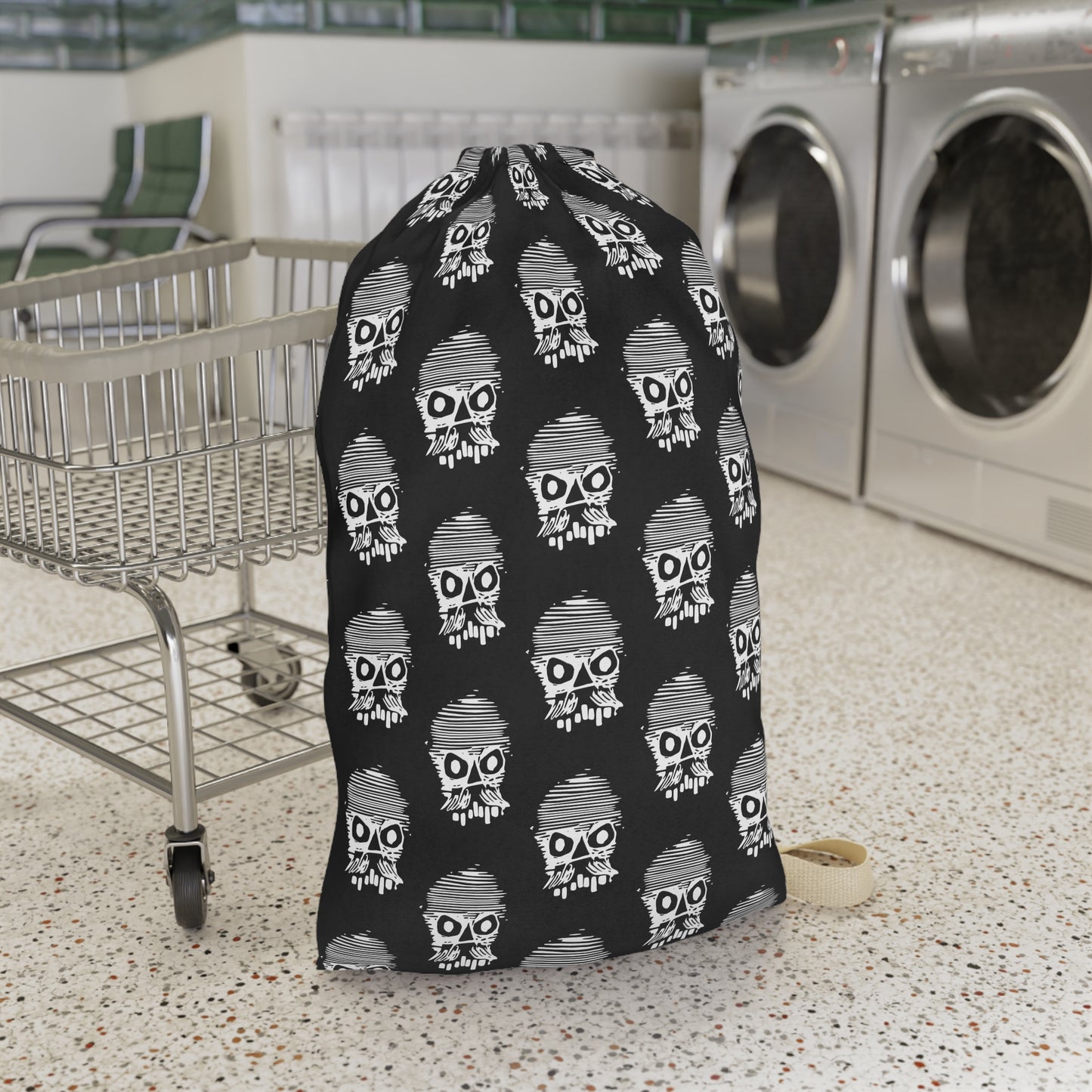 Calavera Black Laundry Bag