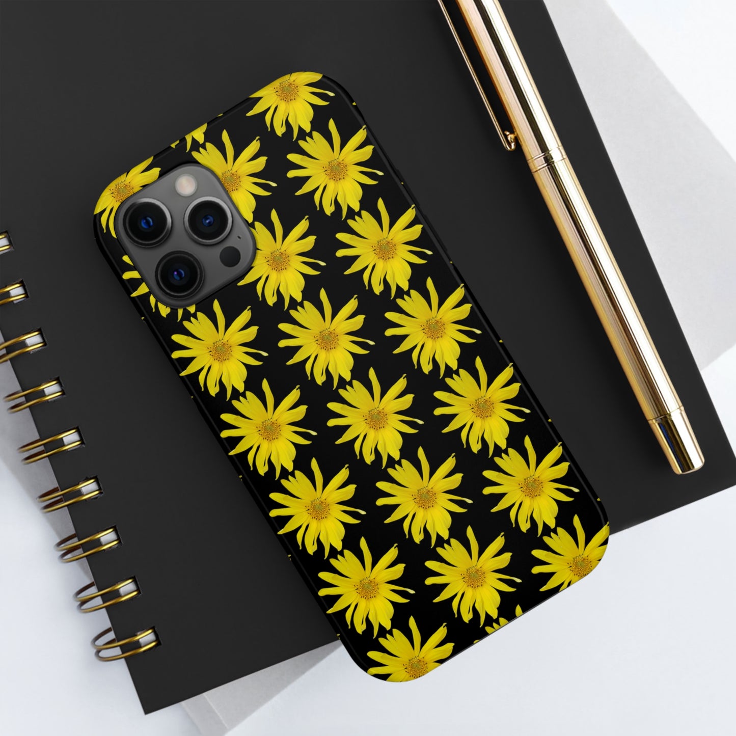 Wild Sunflower Black Tough Phone Case