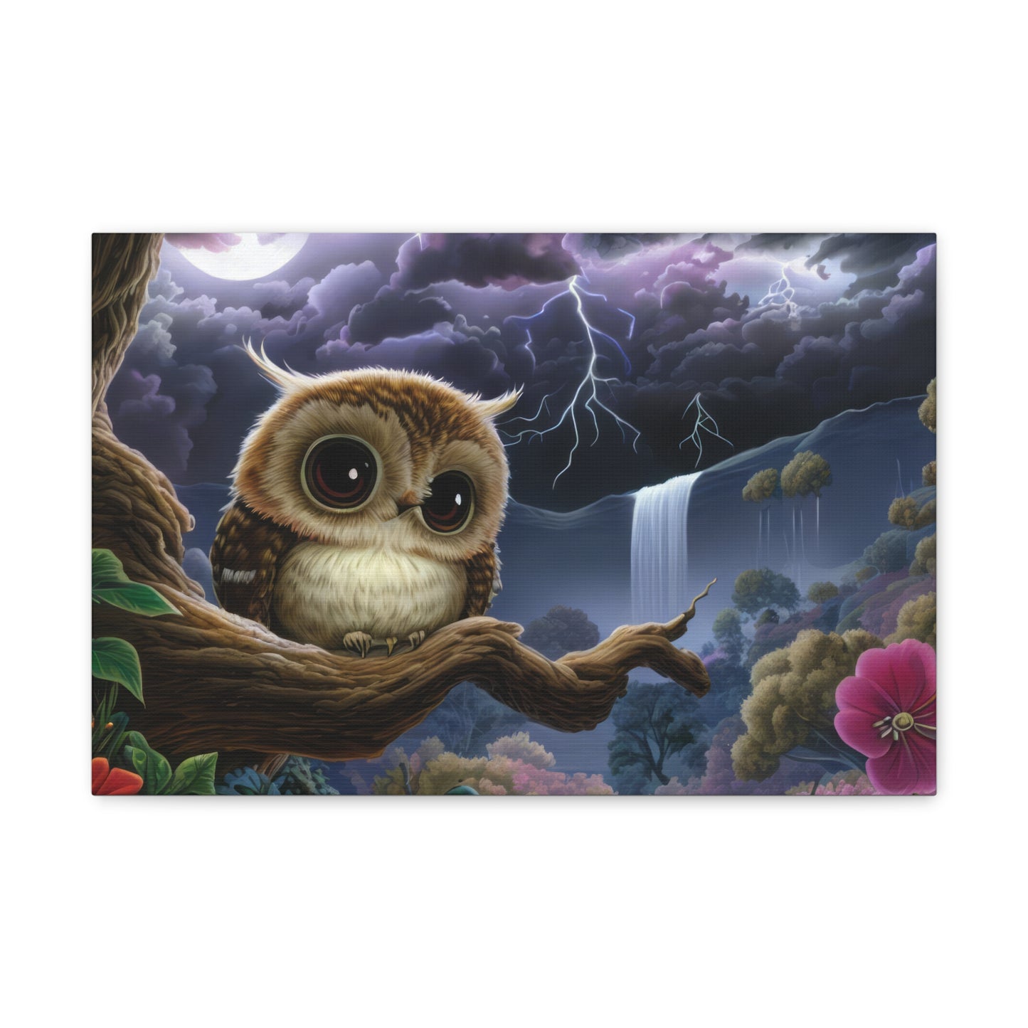 Rhode Island Owl - Canvas Wall Art