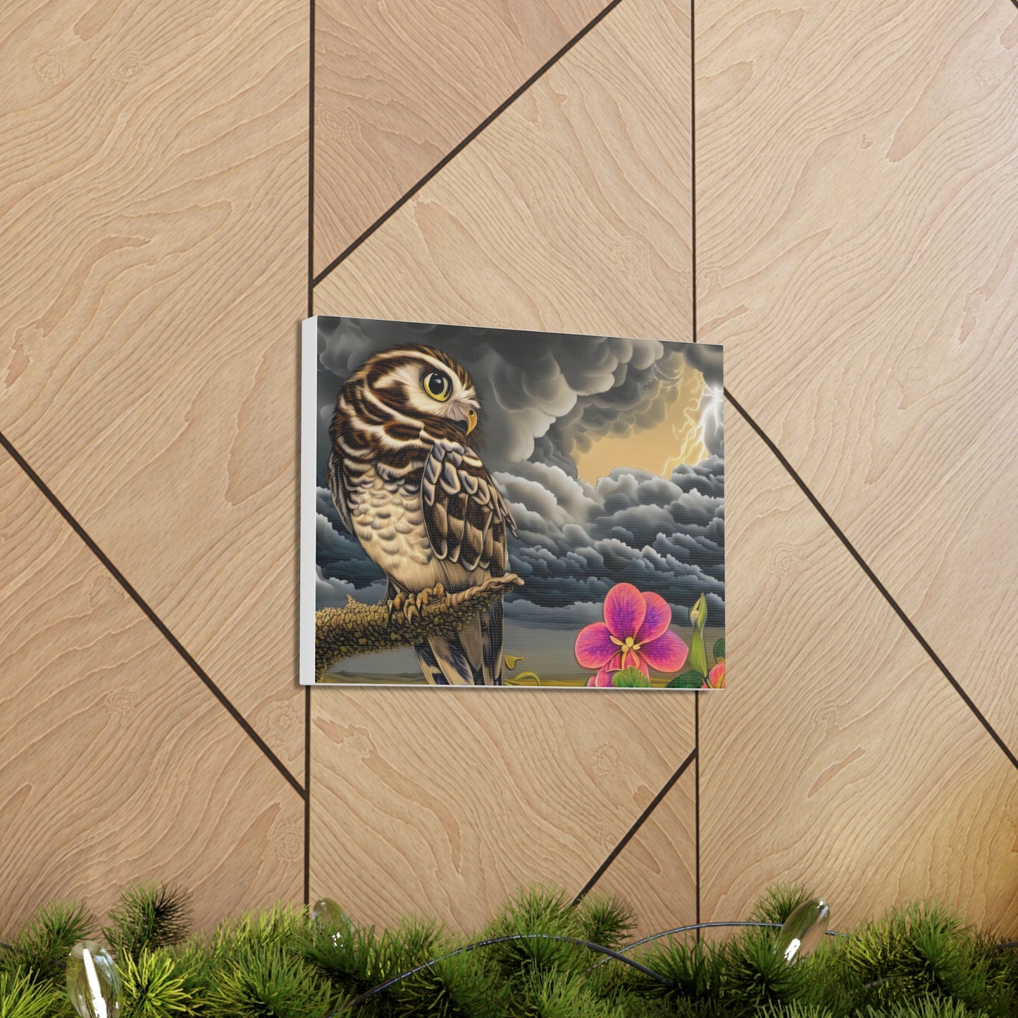 Hawaii Owl - Canvas Wall Art