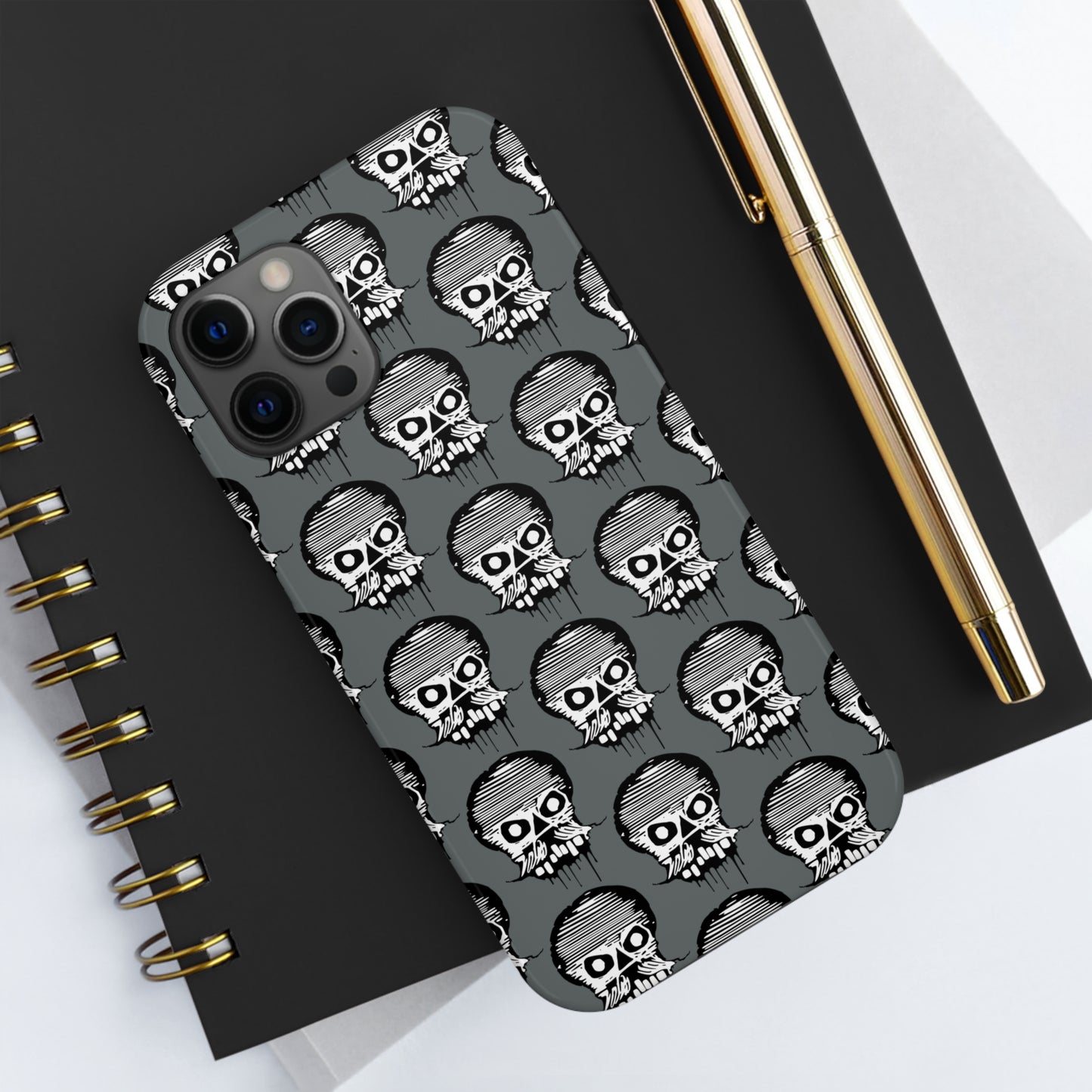 Skull Grey Tough Phone Case