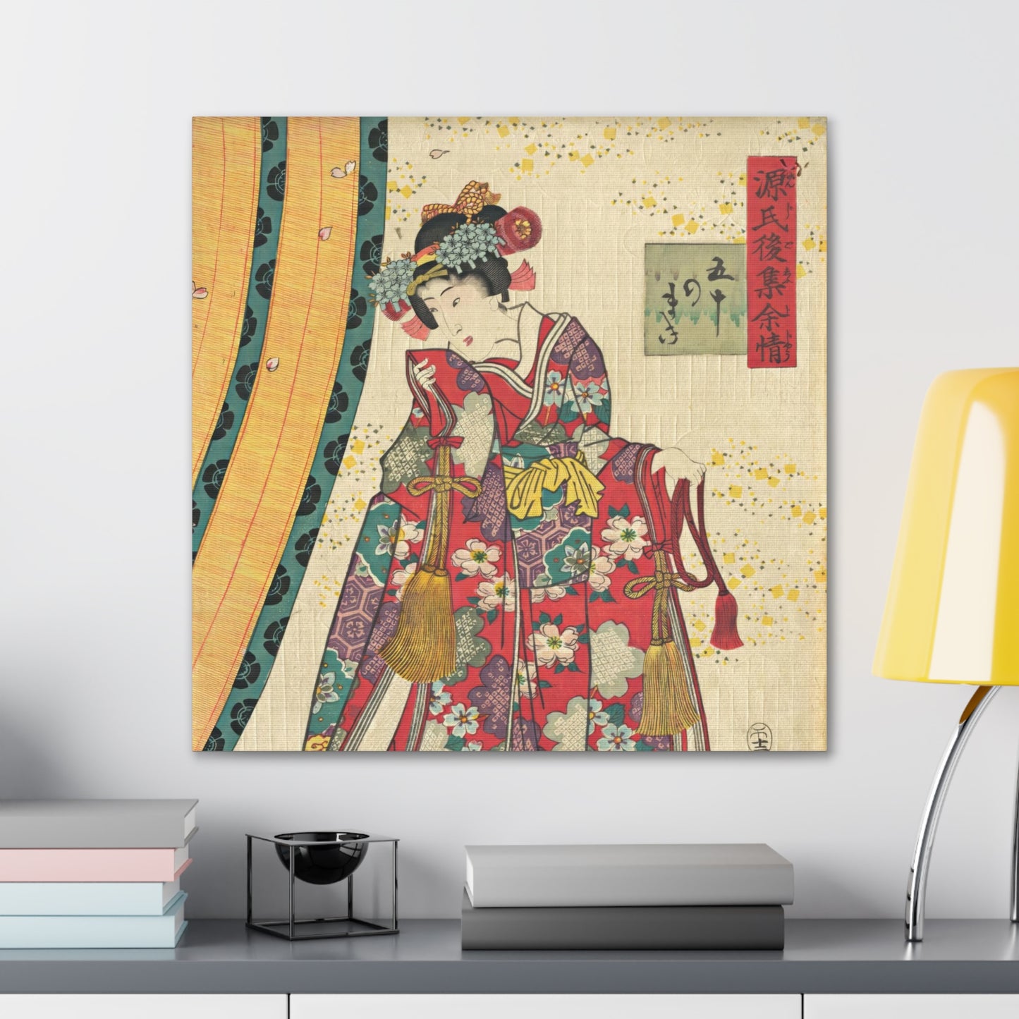 Utagawa Kunisada - Parody of the Third Princess and Kashiwagi Wall Art