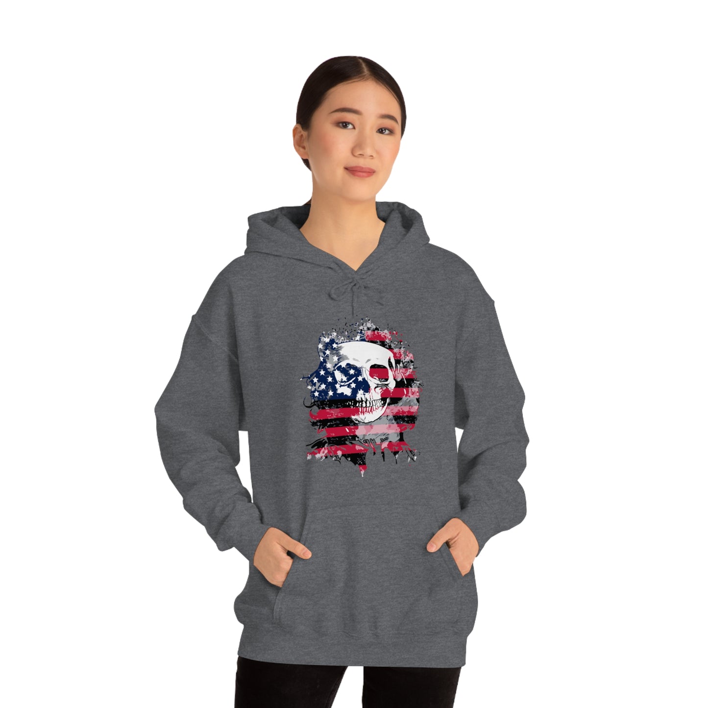 Skull and Flag Unisex Heavy Blend™ Hooded Sweatshirt