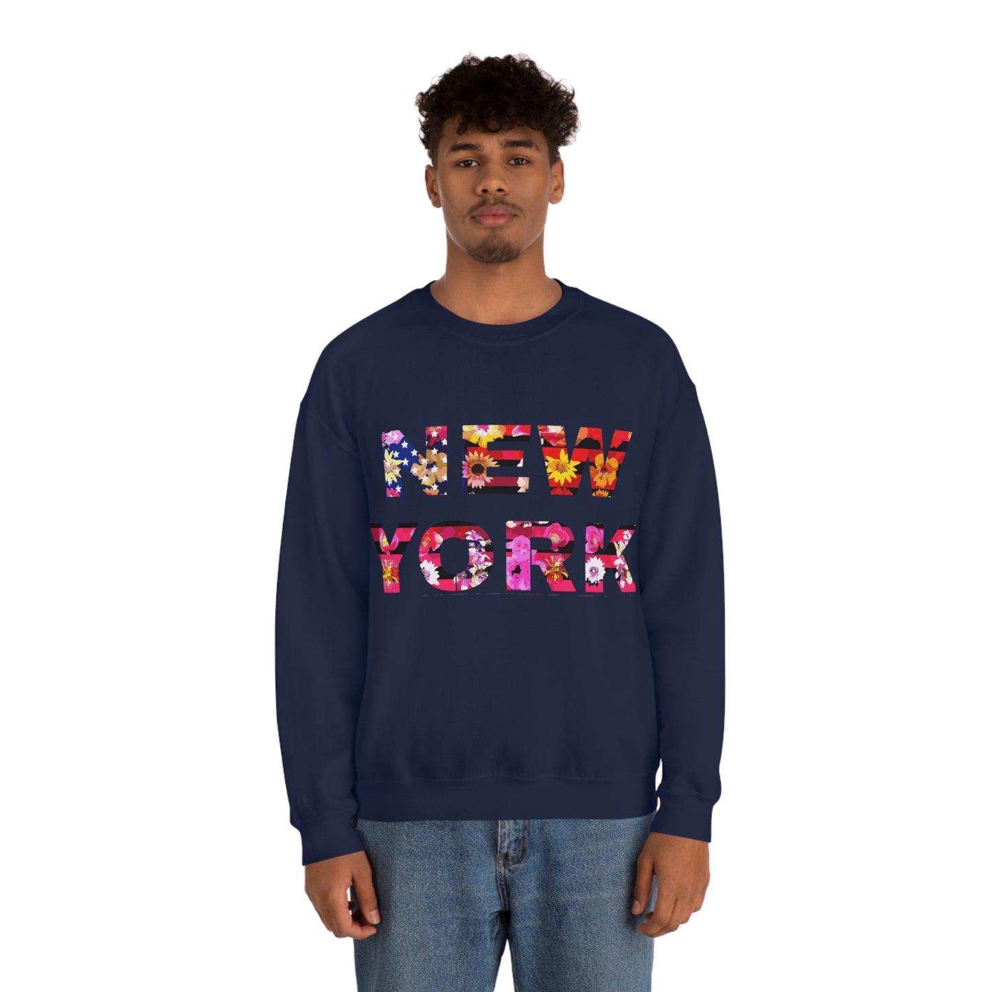 New York Floral Heavy Blend Sweatshirt