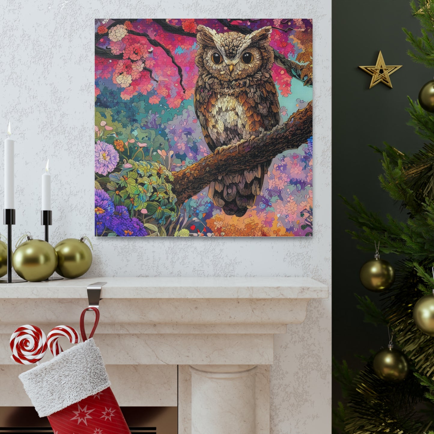 Nebraska Owl - Canvas Wall Art