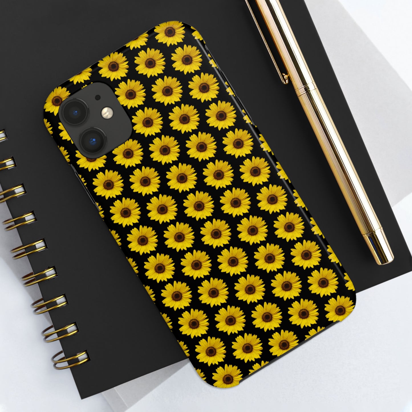 Sunflower Black Tough Phone Case