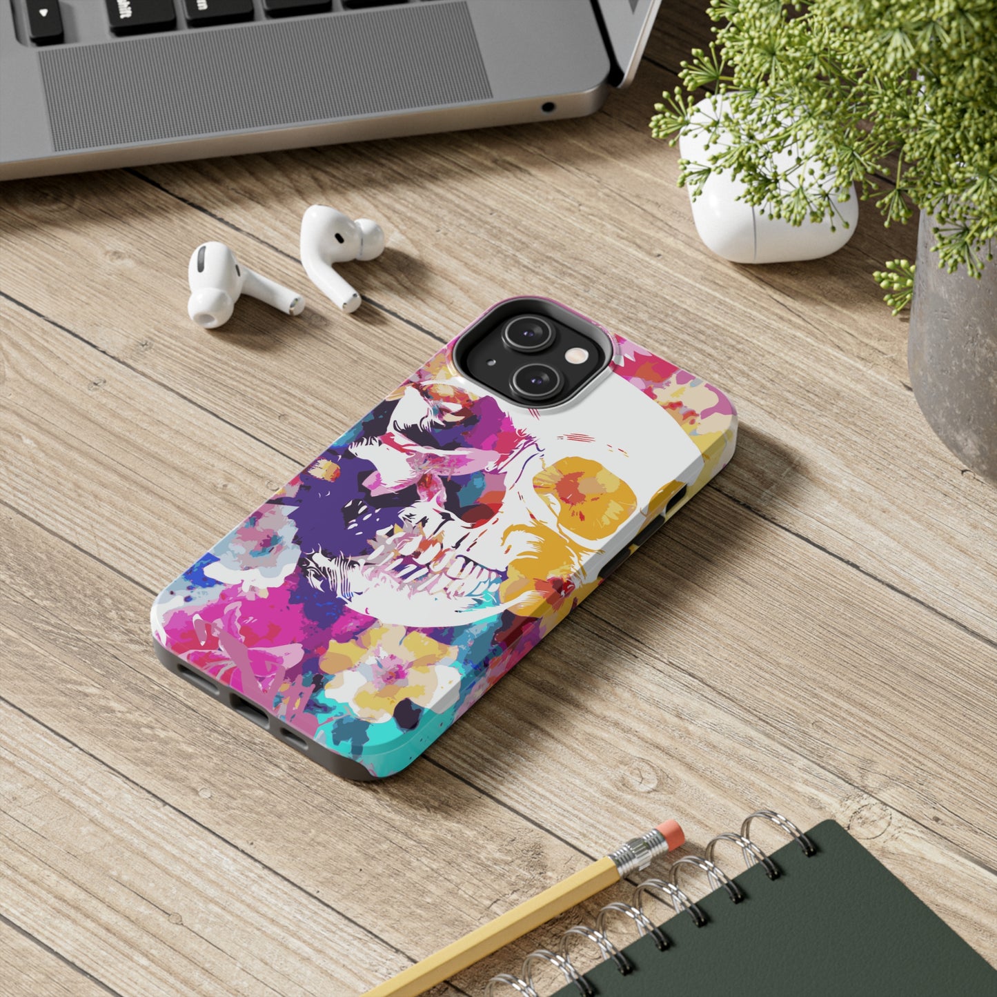 Skull and Bloom Tough Phone Case