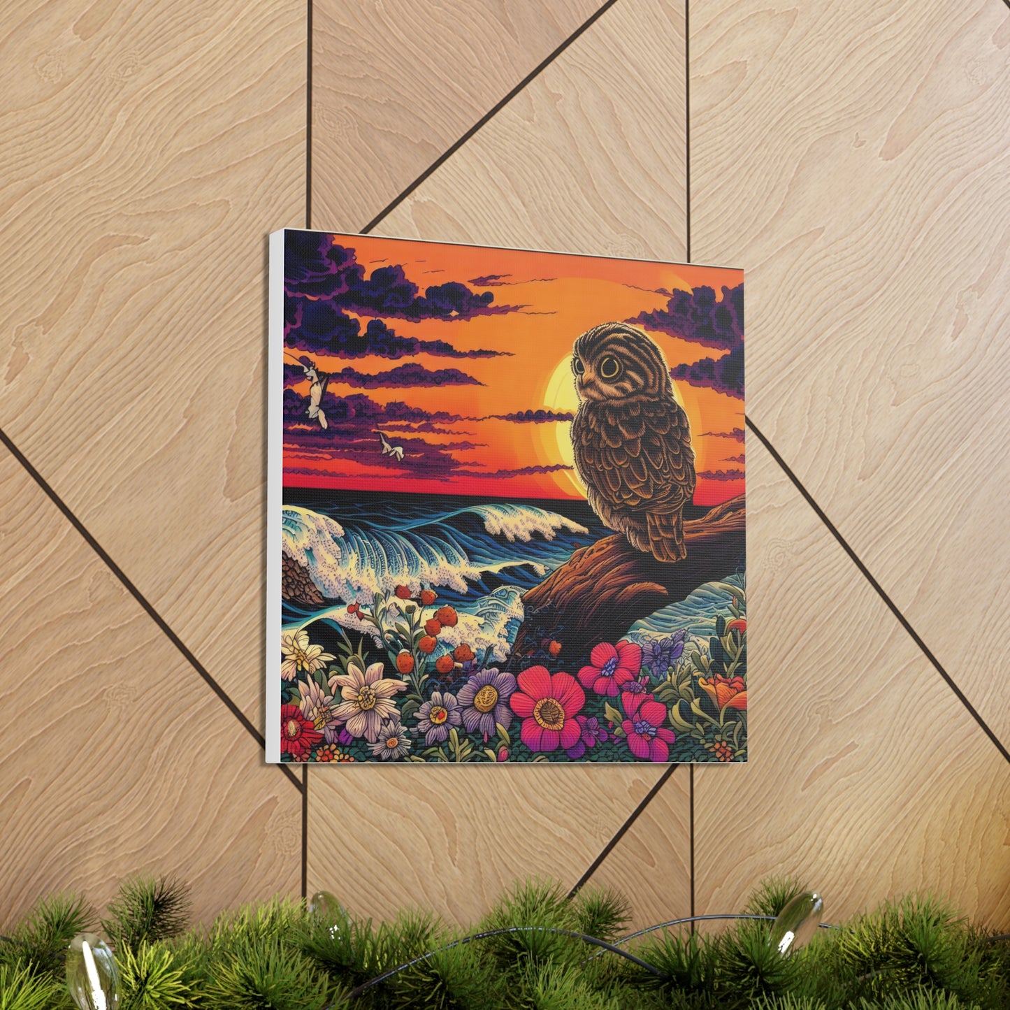 Wisconsin Owl  - Canvas Wall Art