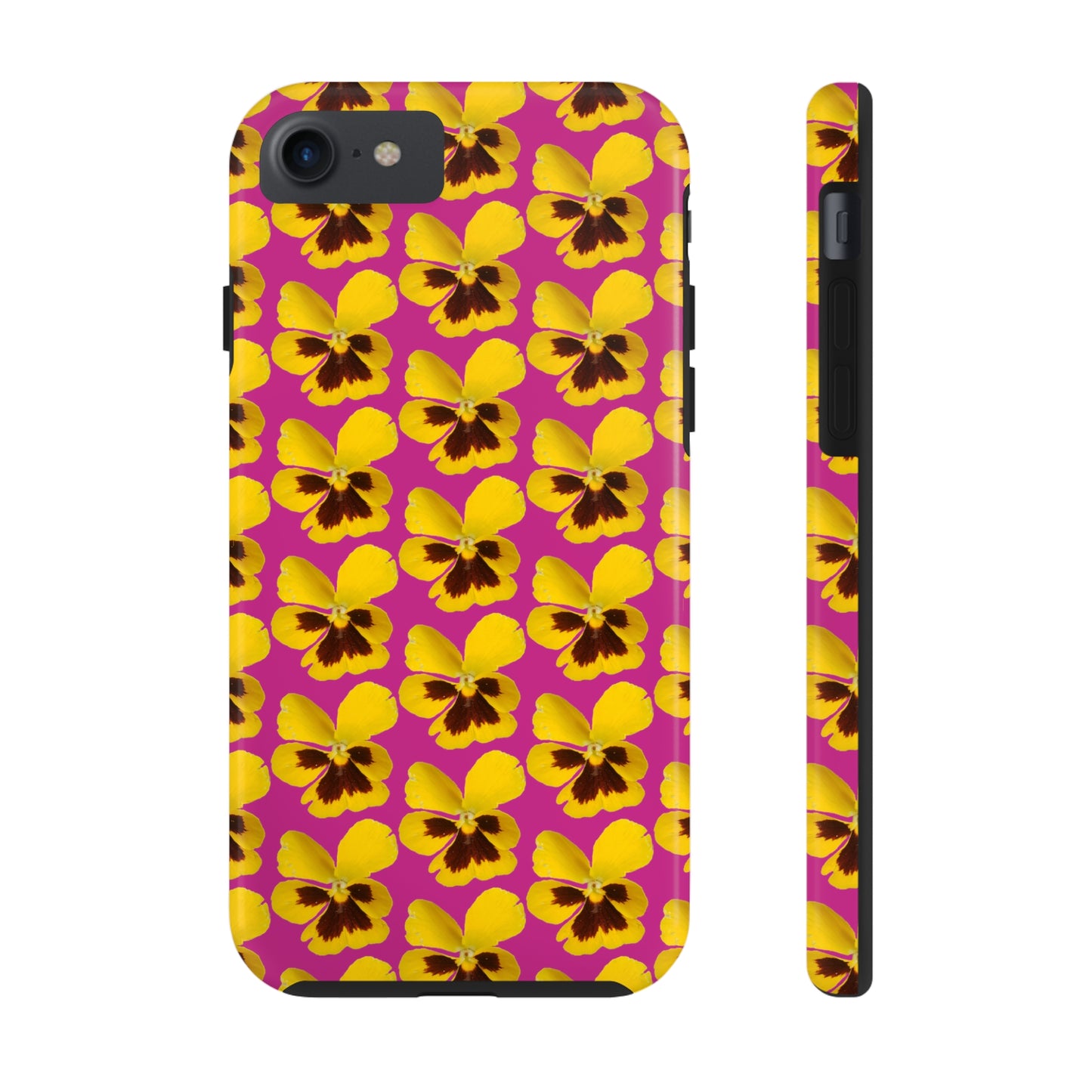 Yellow Pansy Pink Tough Phone Case