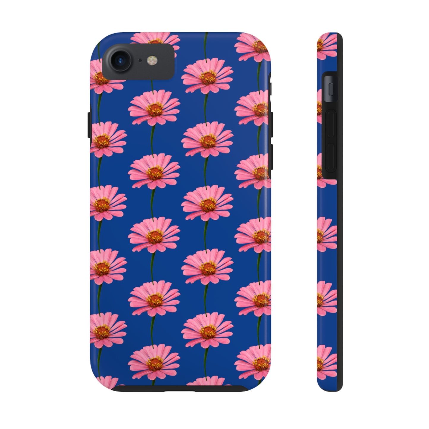 Pink Zinnia Blue Tough Phone Case