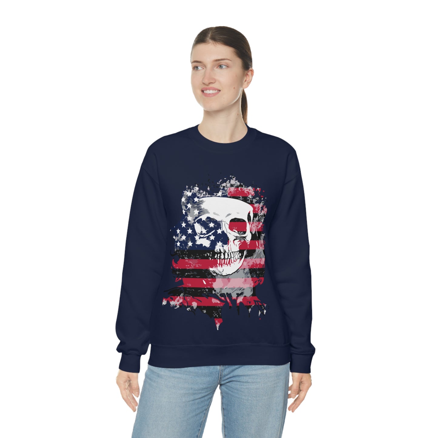 Skull and Flag Unisex Heavy Blend™ Crewneck Sweatshirt