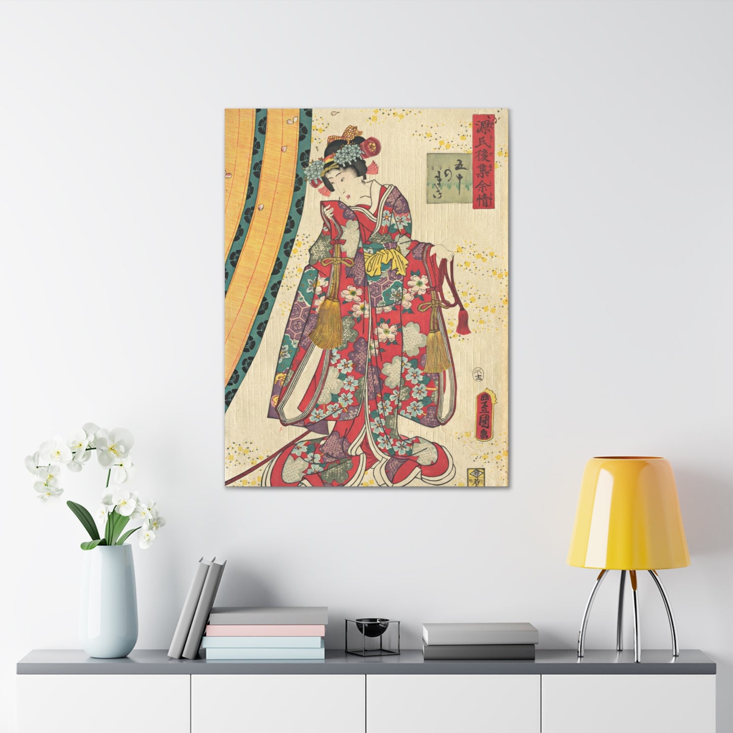 Utagawa Kunisada - Parody of the Third Princess and Kashiwagi Wall Art