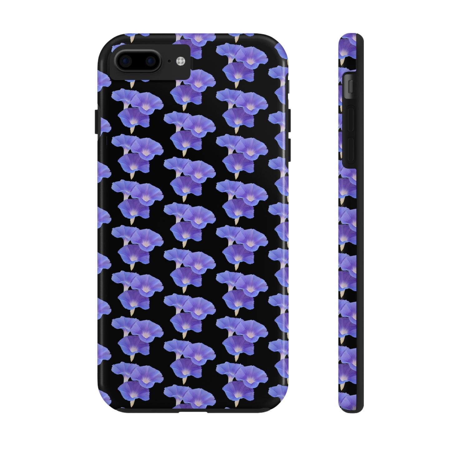 Purple Morning Glory Black Tough Phone Case