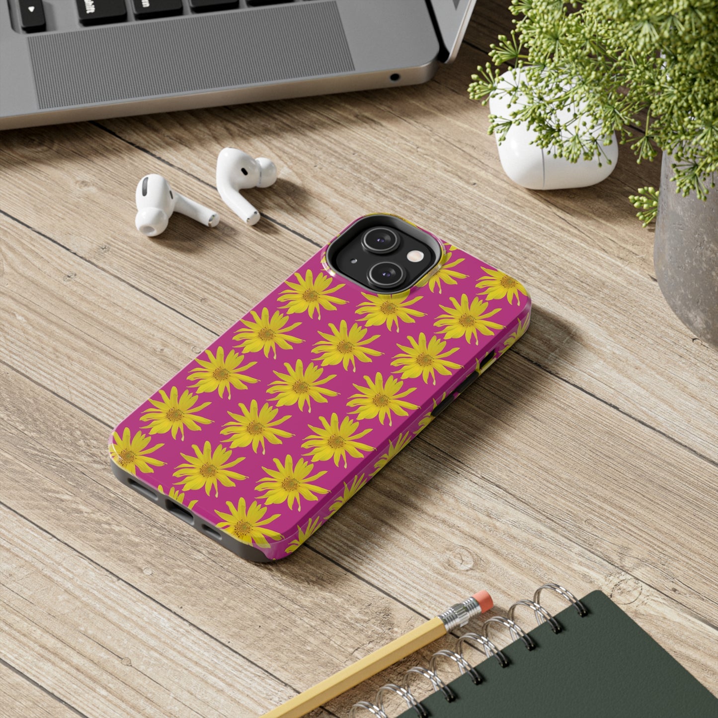 Wild Sunflower Pink Tough Phone Case