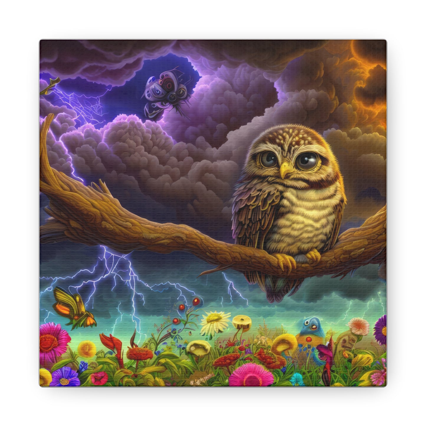 West Virginia Owl - Canvas Wall Art