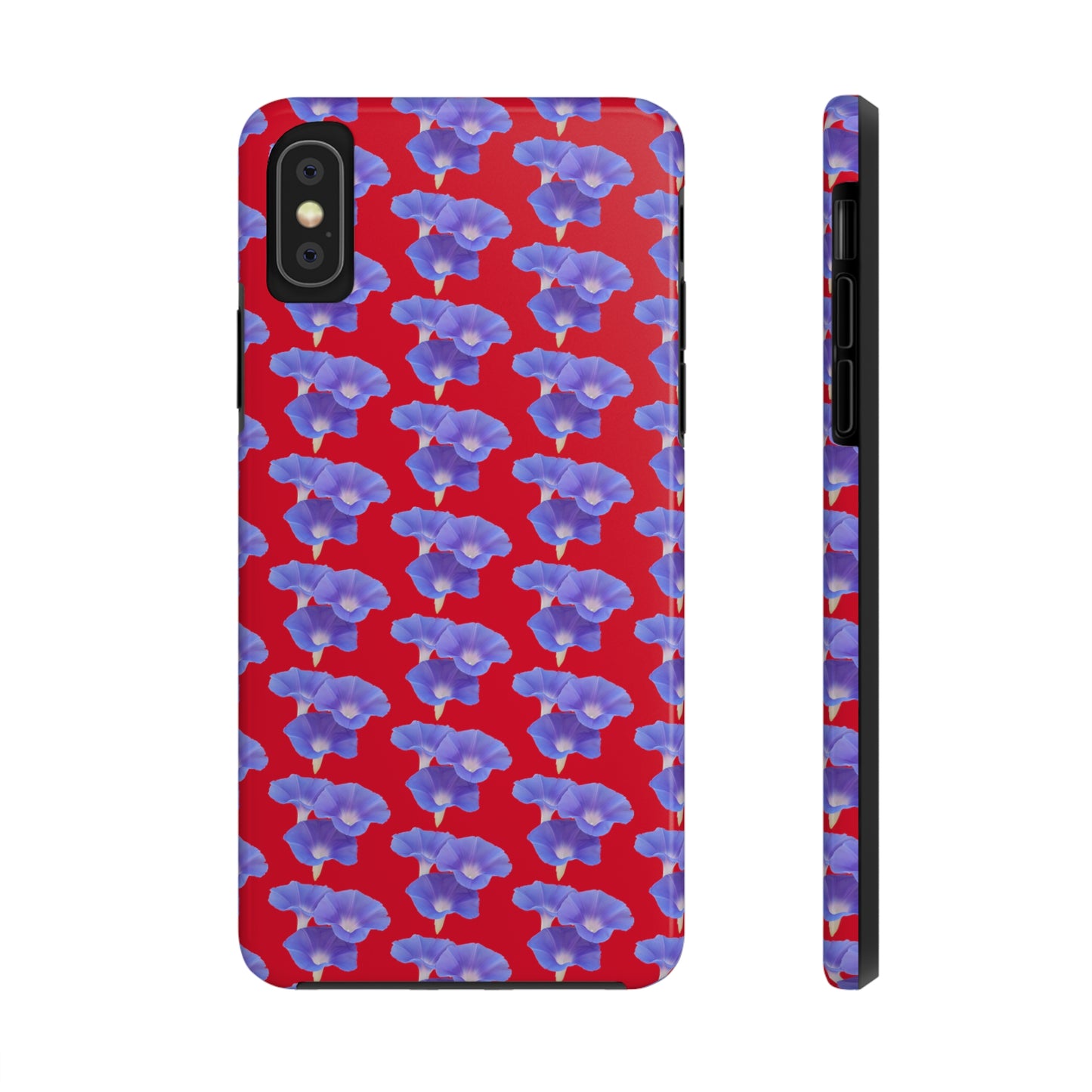 Purple Morning Glory Red Tough Phone Case