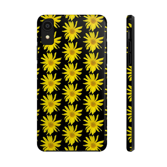 Wild Sunflower Black Tough Phone Case