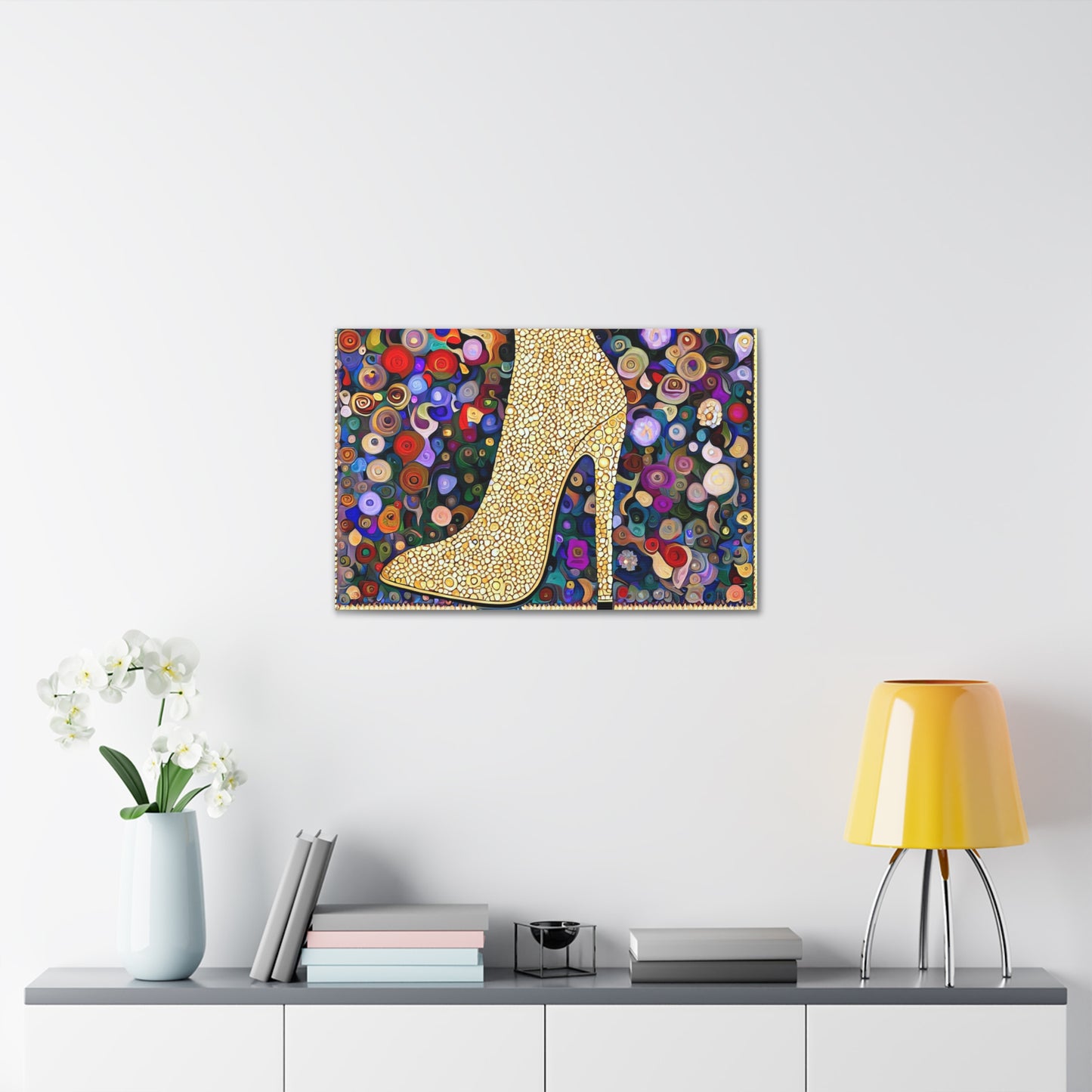 Gold Shoe  - Canvas Wall Art