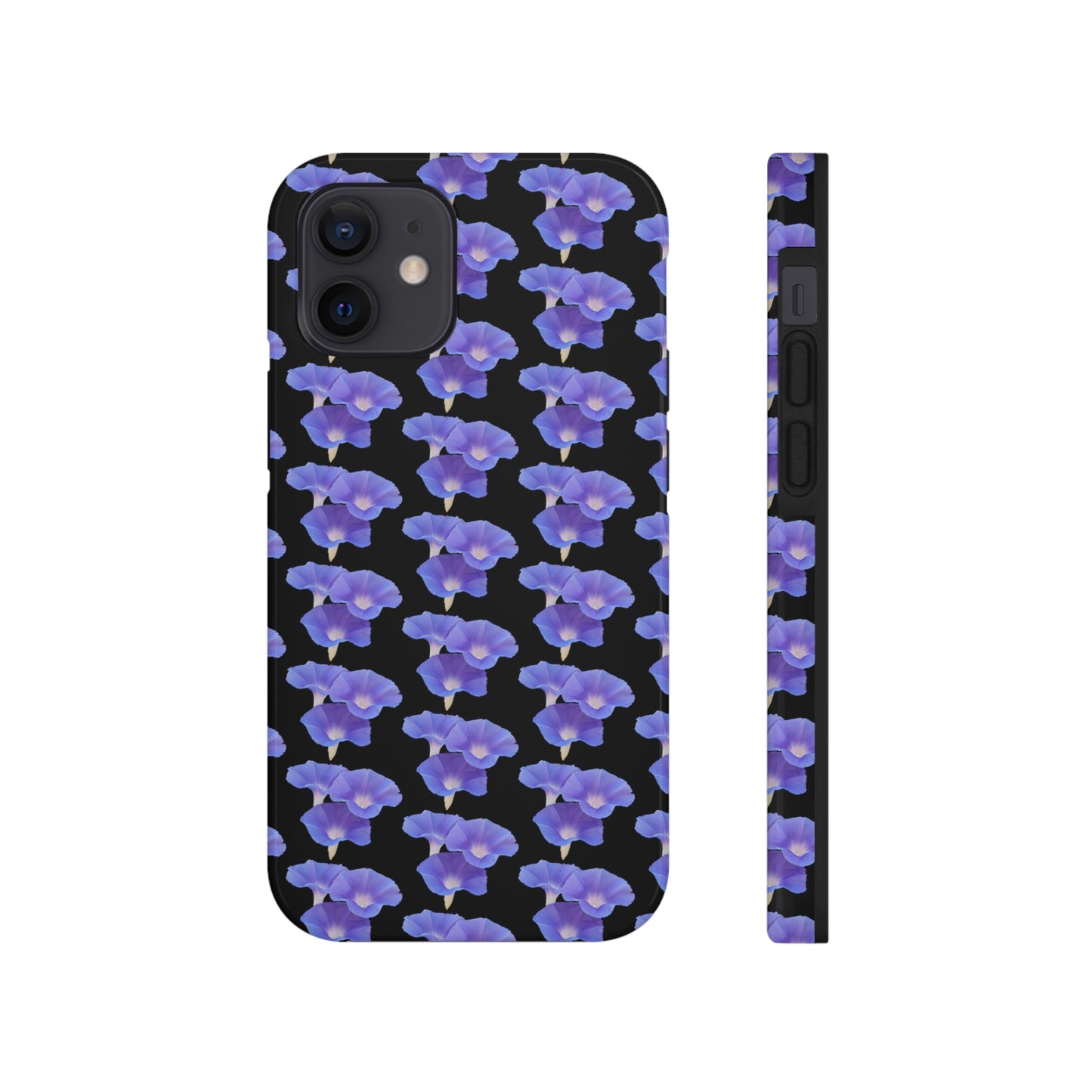 Purple Morning Glory Black Tough Phone Case