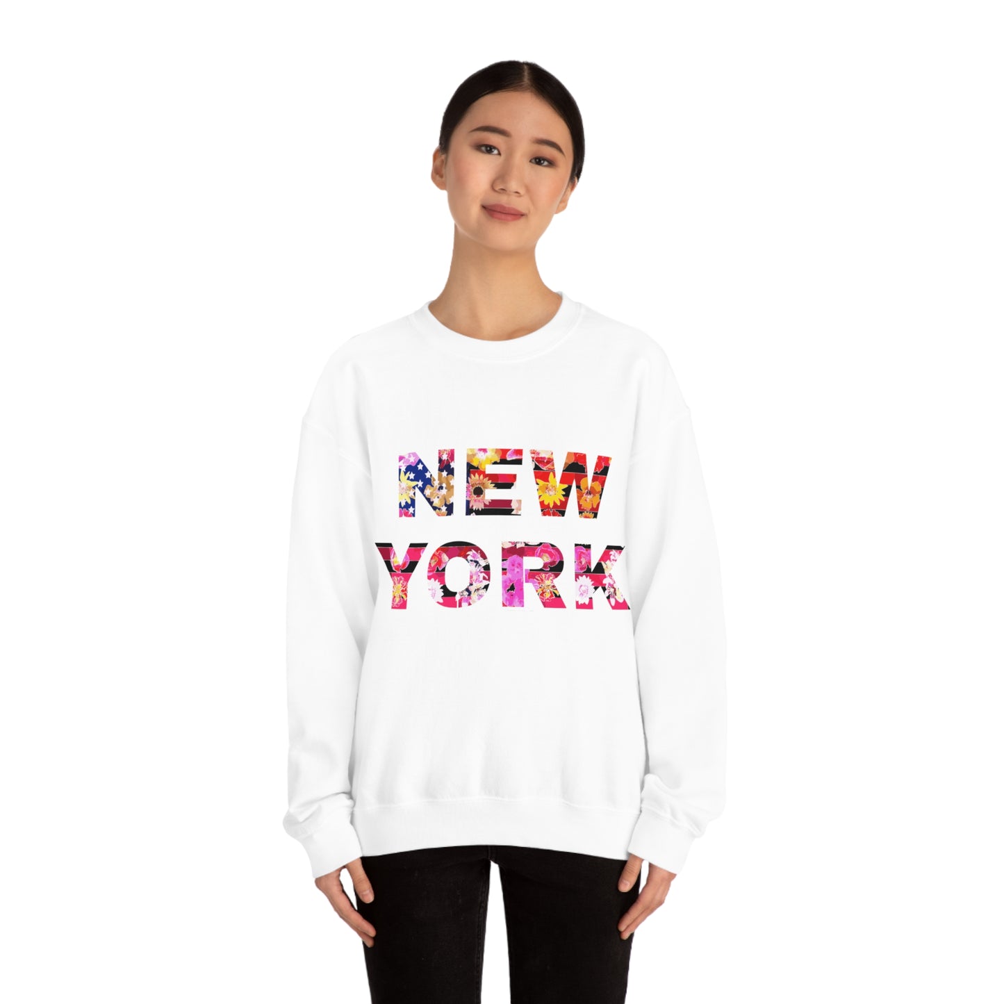 New York Floral Heavy Blend Sweatshirt