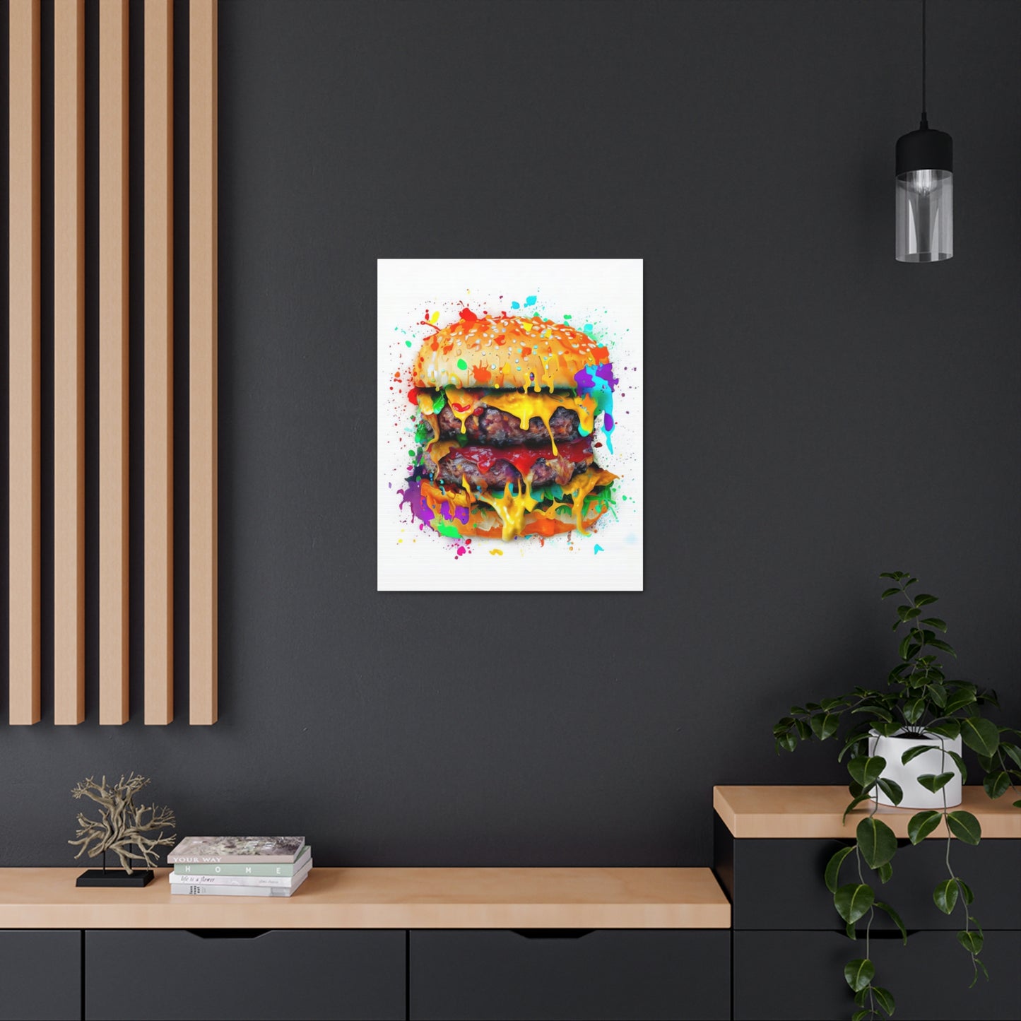 Double Cheese Burger  - Canvas Wall Art