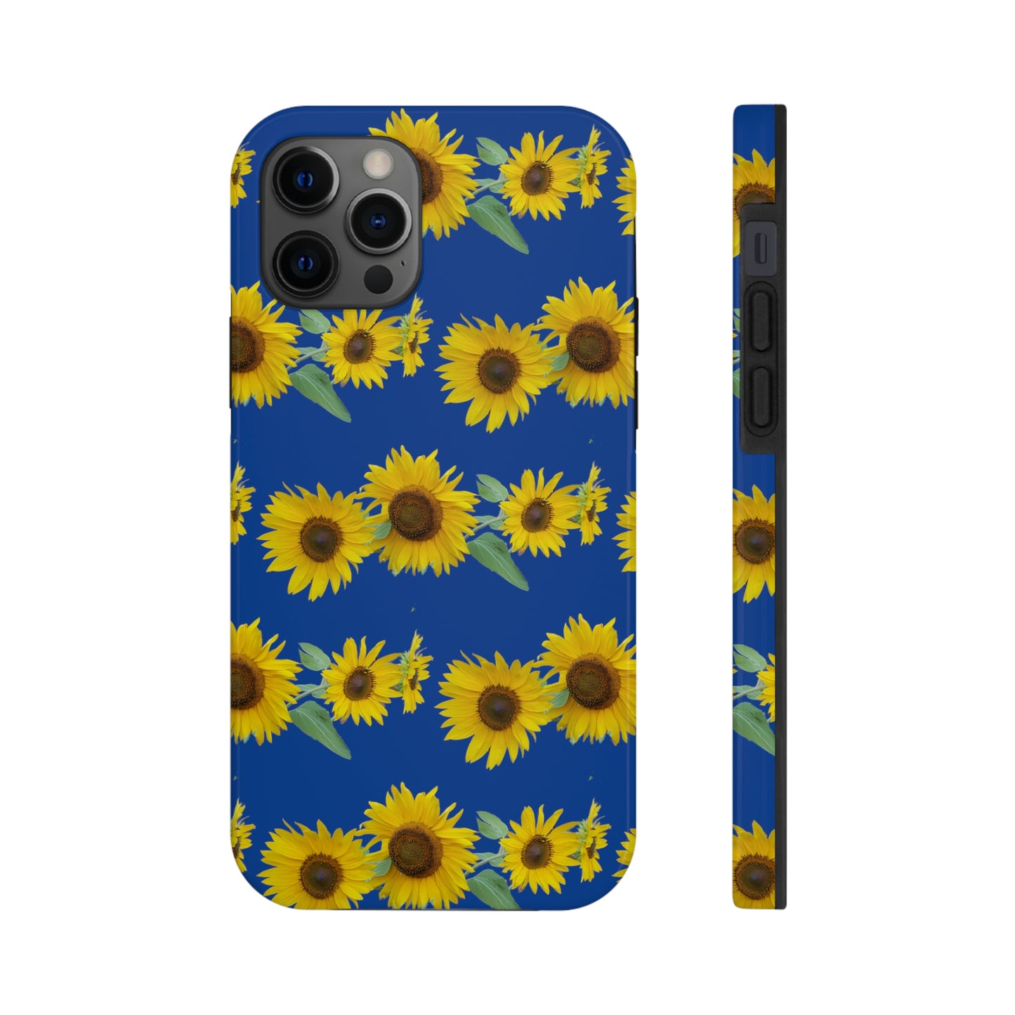 Sunflower Cluster Blue Tough Phone Case