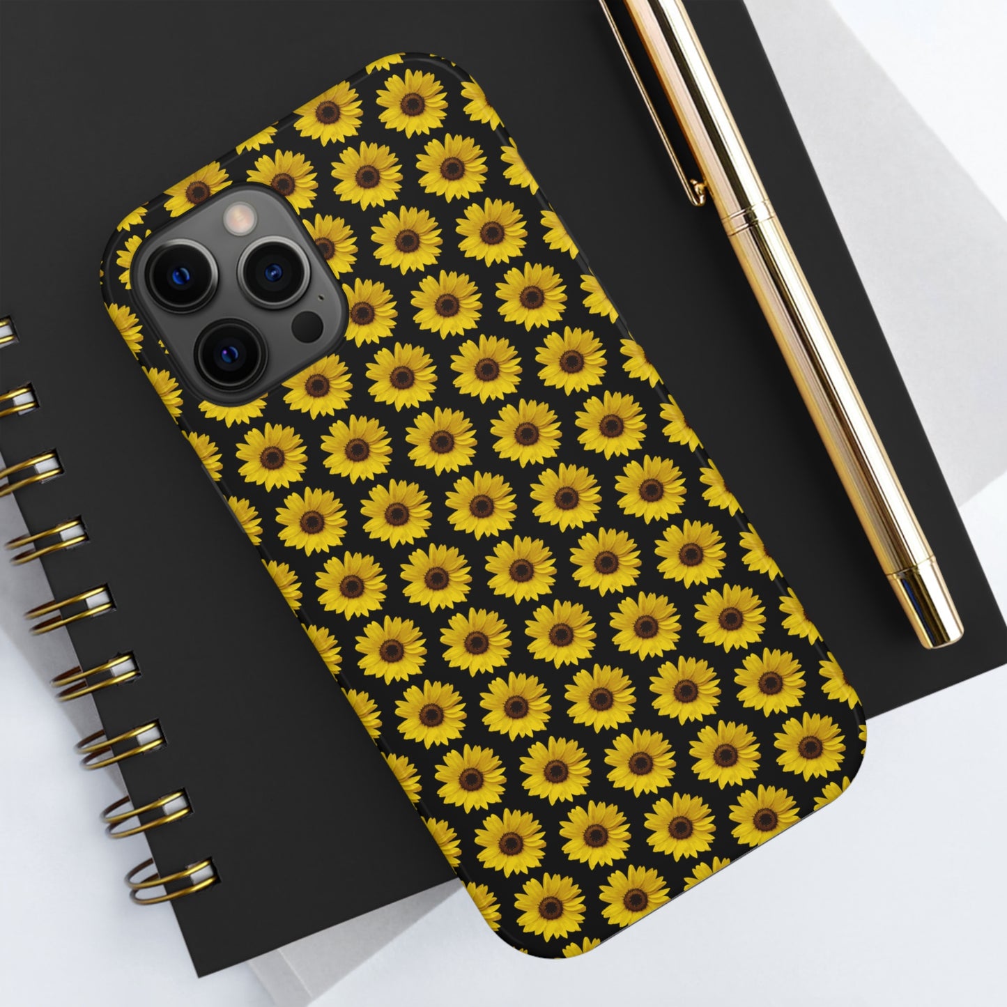 Sunflower Black Tough Phone Case