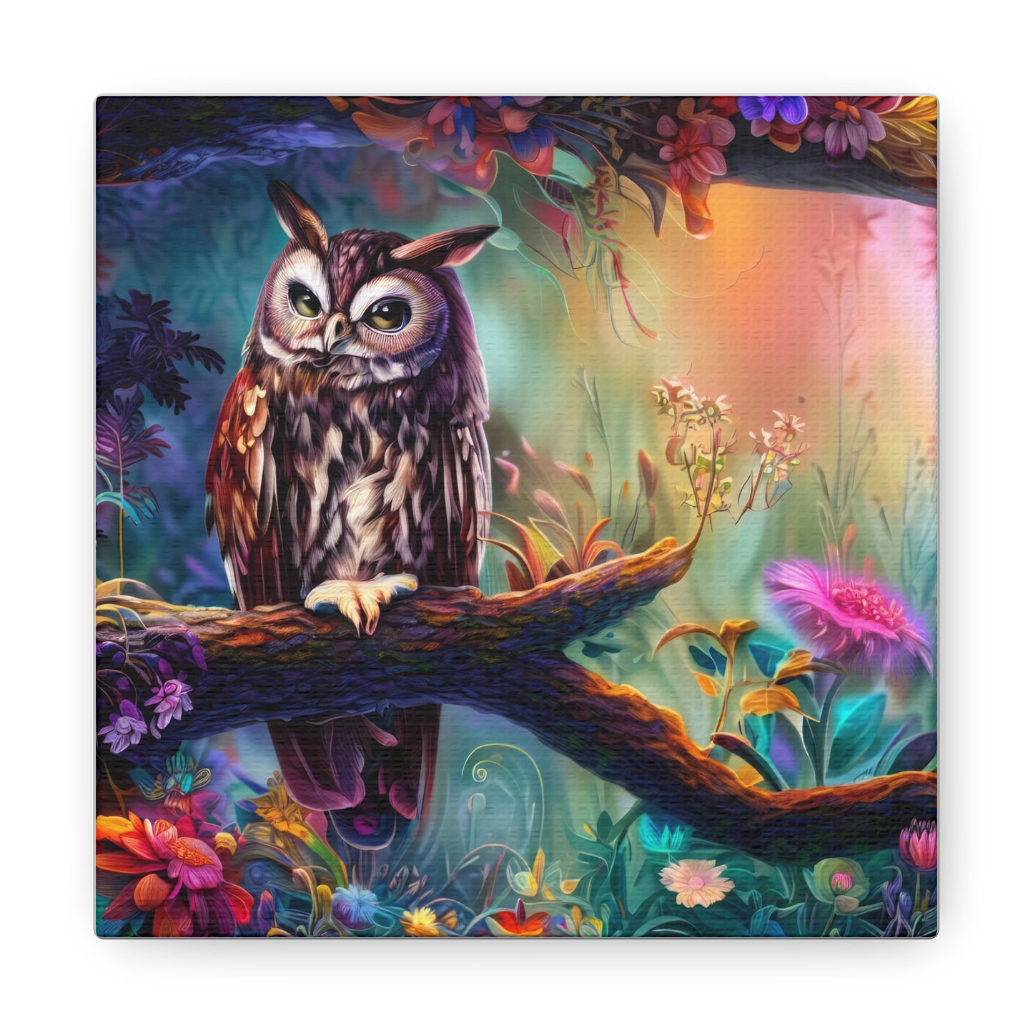 North Dakota Owl - Canvas Wall Art