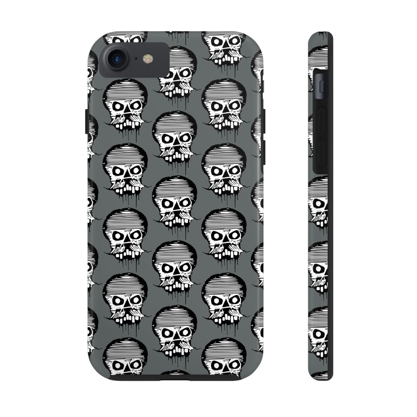 Skull Grey Tough Phone Case