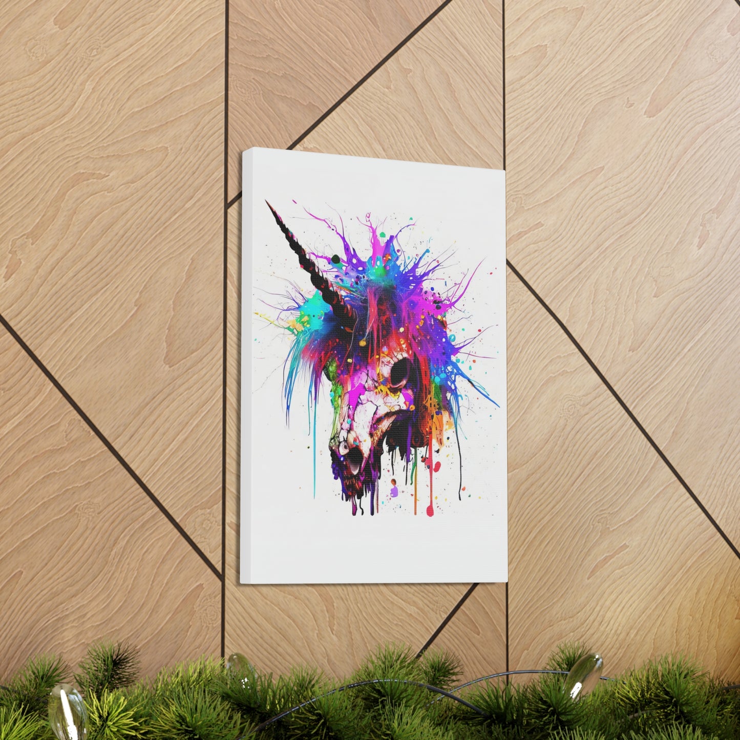 Unicorn Skull - Canvas Wall Art