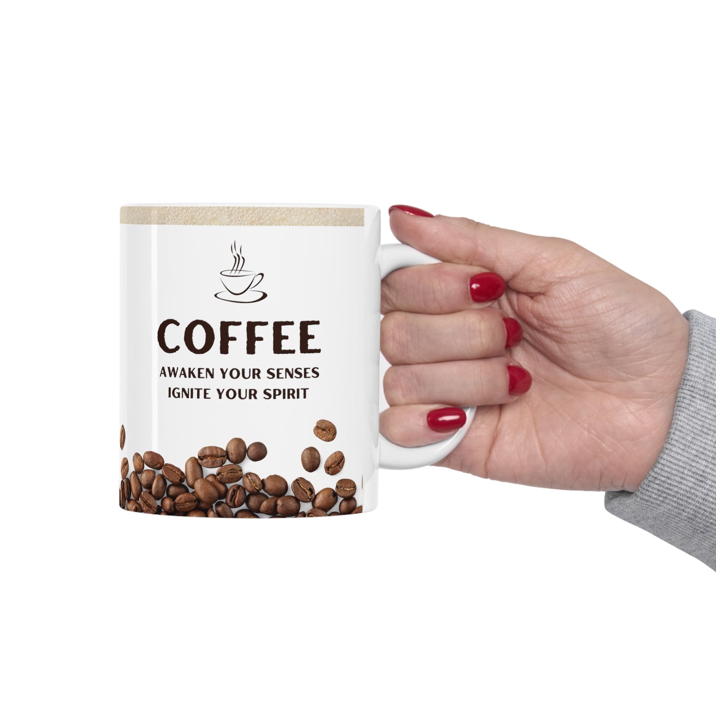 Coffee Mug 11oz - Awaken Your Senses, Ignite Your Spirit